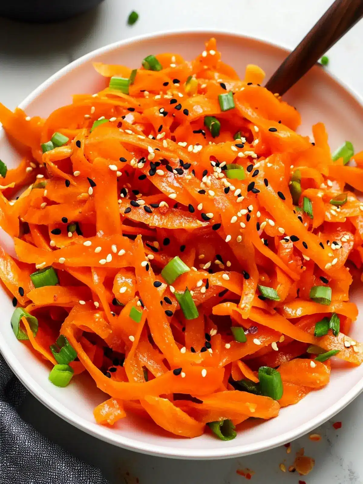 Zesty Asian Shredded Carrot Salad Ready in 10 Minutes! 4 Asian Shredded Carrot Salad