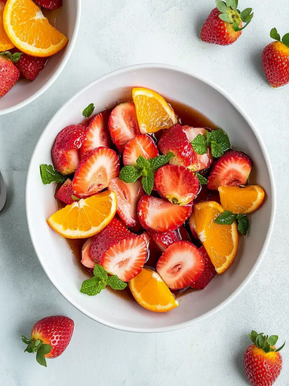 Strawberry and Orange Salad with Citrus Syrup Bliss 4 Strawberry and Orange Salad with Citrus Syrup
