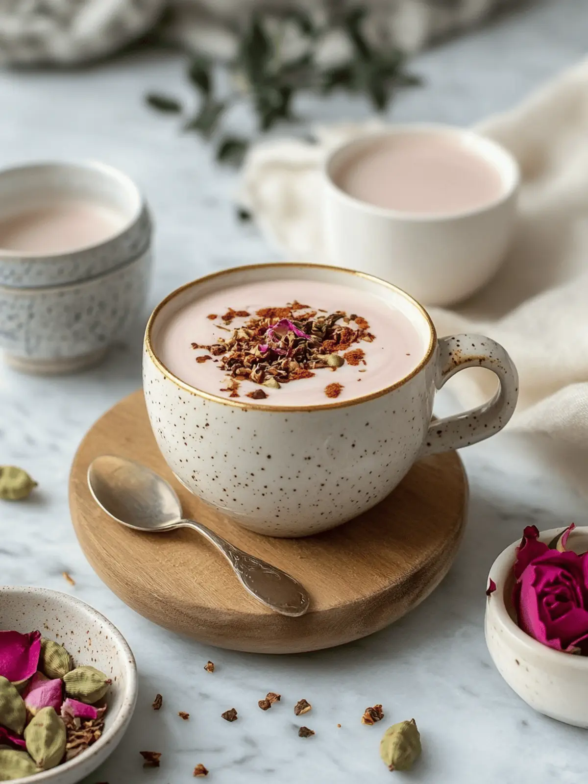 Delight in a Homemade Rose Cardamom Tea Latte Experience 2 Rose Cardamom Tea Latte
