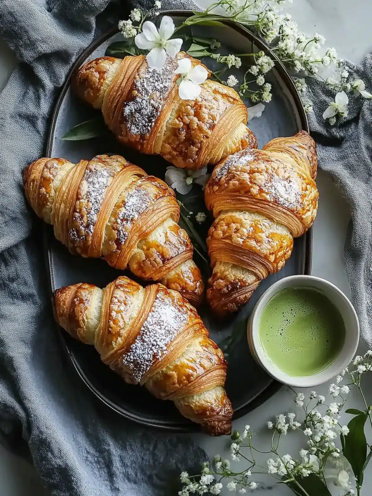 Deliciously Easy Matcha Croissants for a Sweet Treat 2 Easy Matcha Croissants