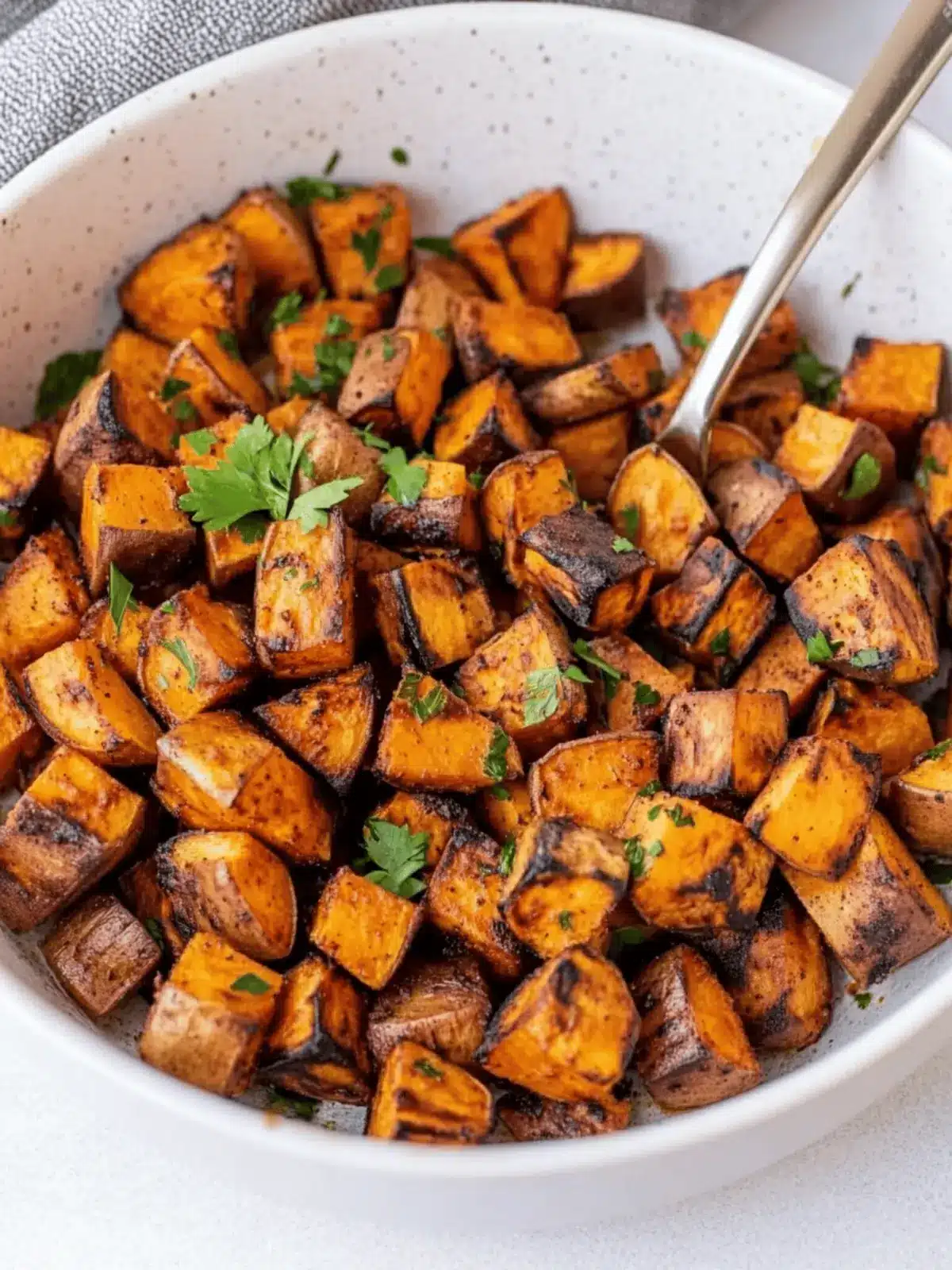 Crispy Air Fryer Sweet Potato Cubes Perfect for Snack Time 2 Air Fryer Sweet Potato Cubes