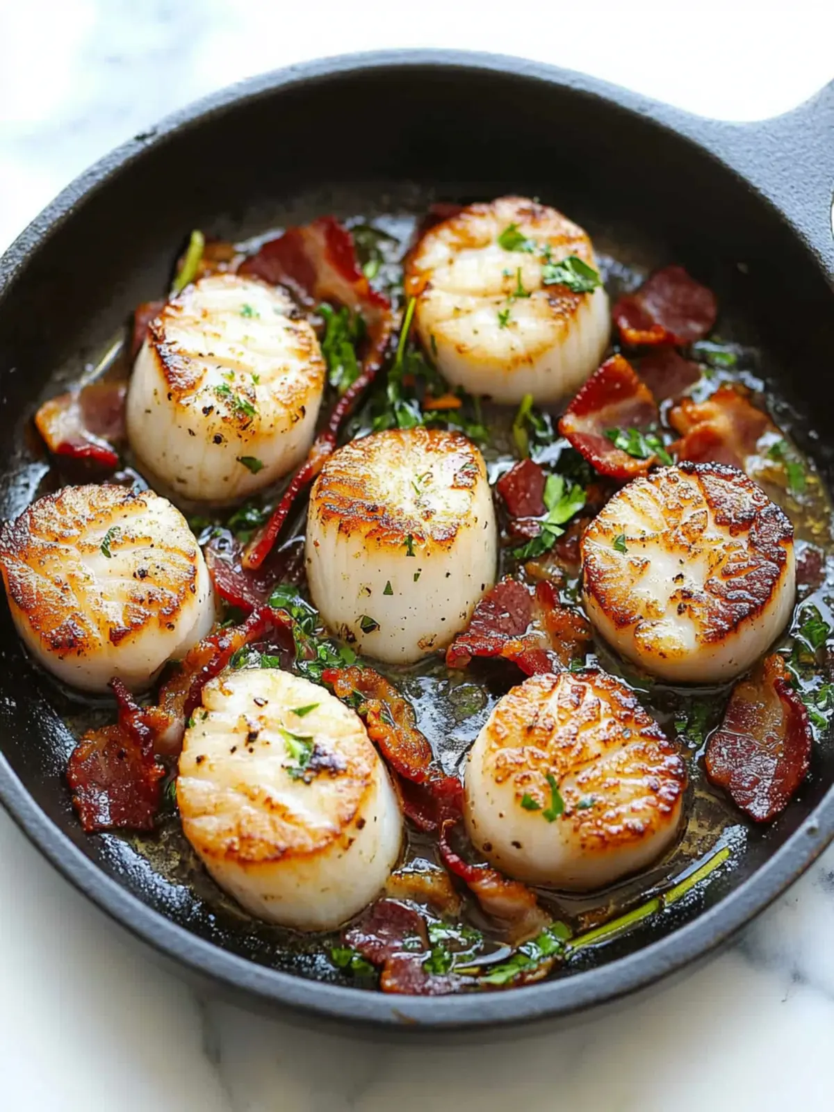 Delicious Seared Scallops with Bacon for a Gourmet Night In 4 Seared Scallops with Bacon