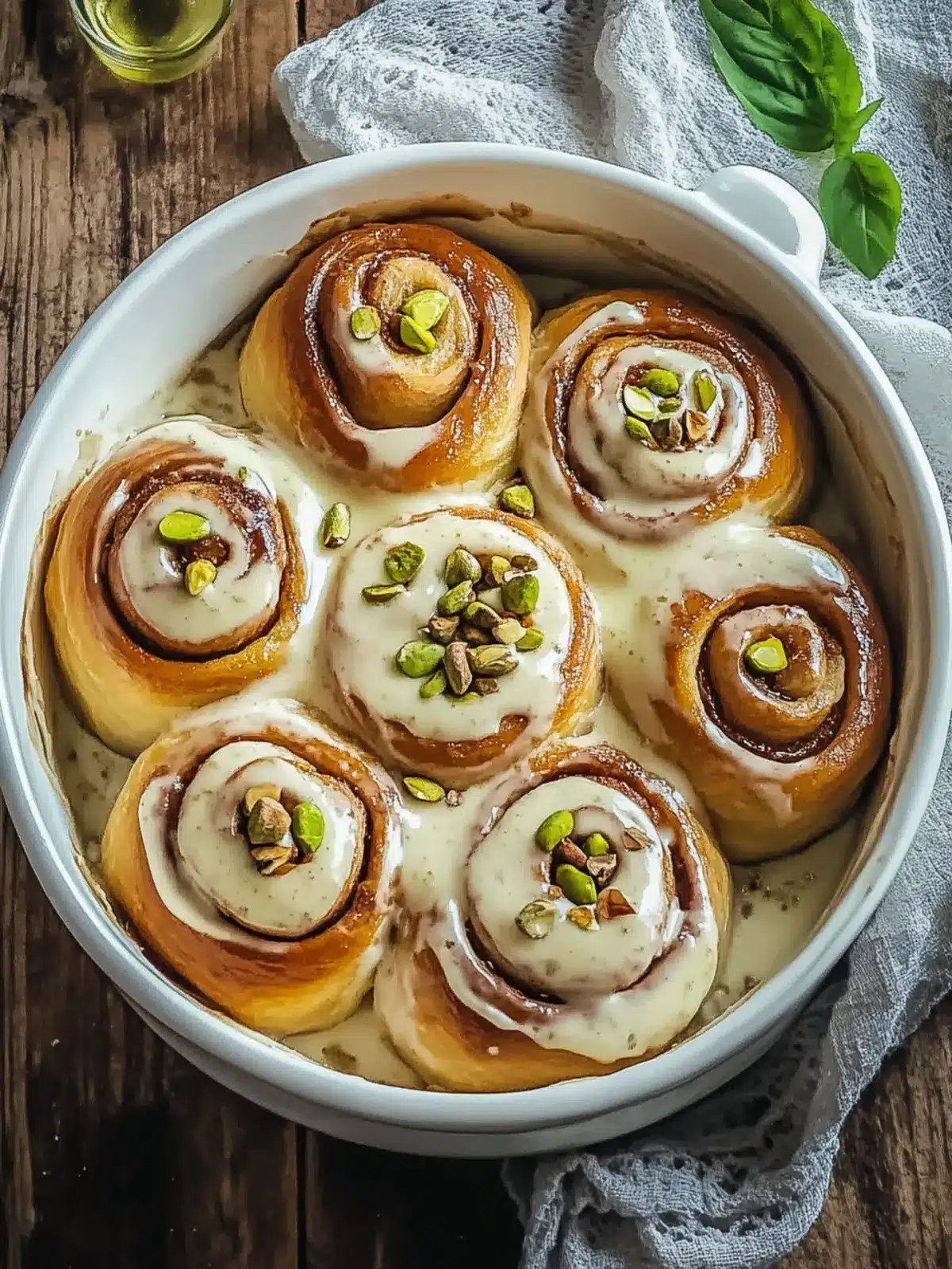 Small Batch Pistachio Cream Cinnamon Rolls for Perfect Mornings 2 Small Batch Pistachio Cream Cinnamon Rolls