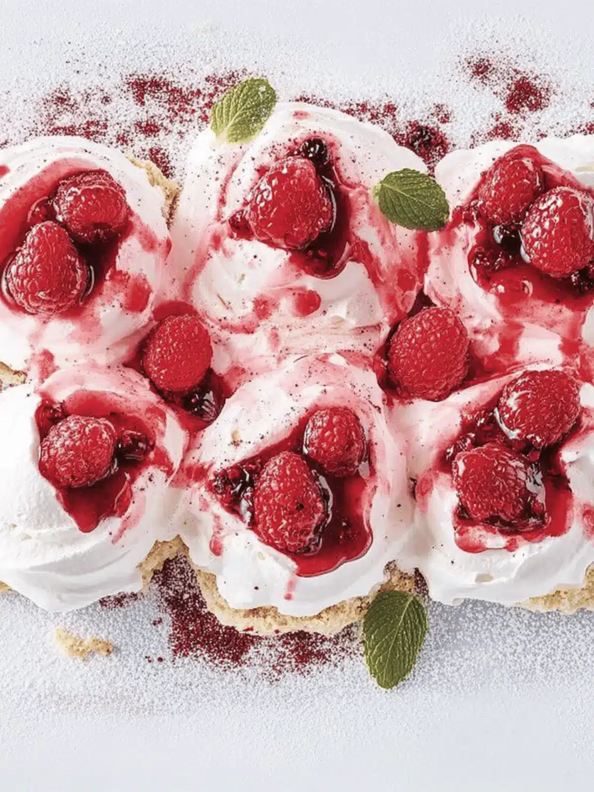 Decadent Baileys Raspberry Pull-Apart Pavlova Bliss 3 Baileys raspberry pull-apart pavlova