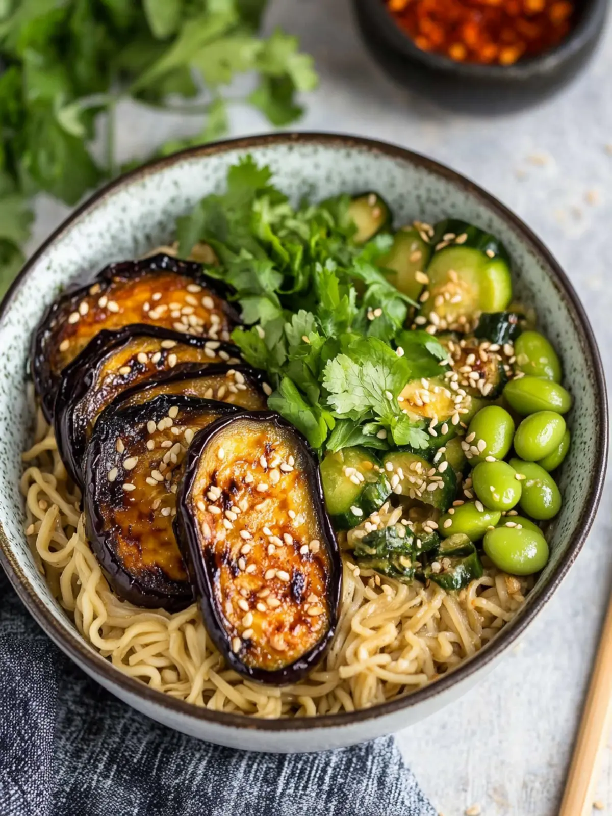 Irresistible Roasted Edamame Noodle Bowls With Miso Aubergine 4 Roasted Edamame Noodle Bowls With Miso Roasted Aubergine