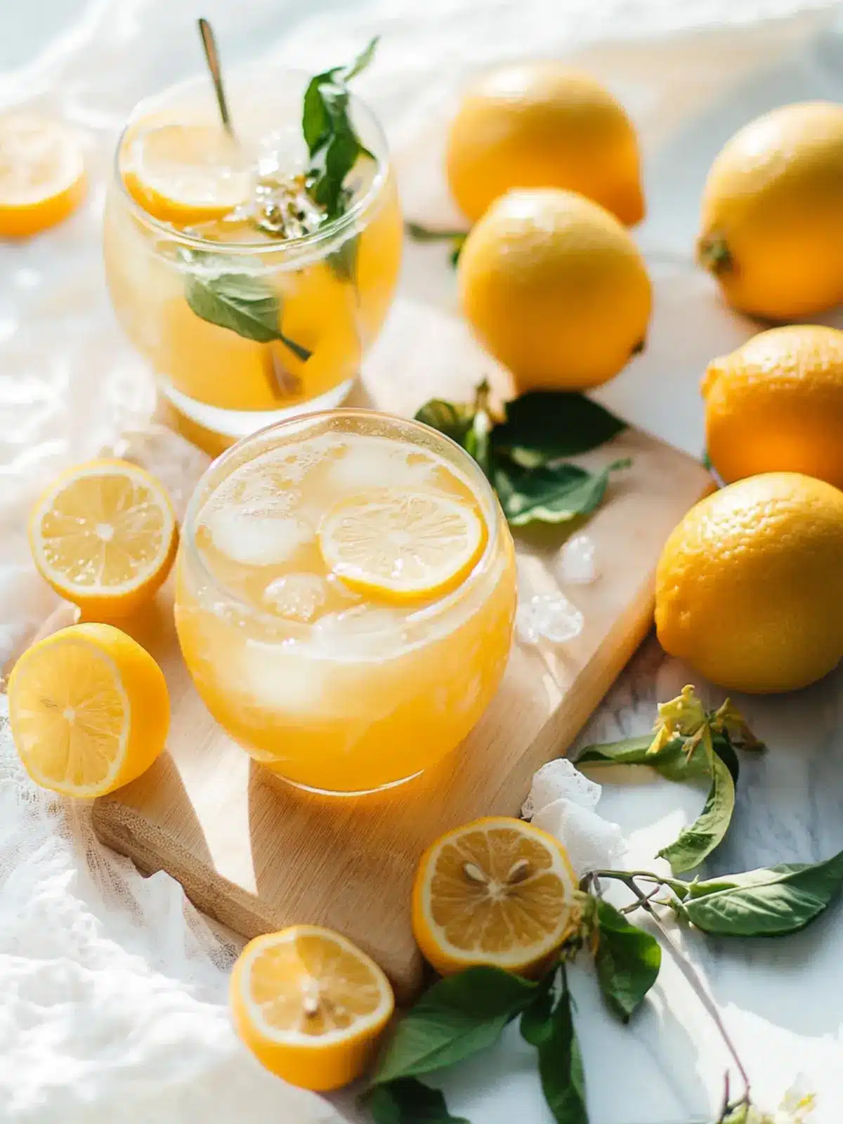 Refreshing Winter Lemonade with Mint and Mandarin Delight 2 WINTER LEMONADE