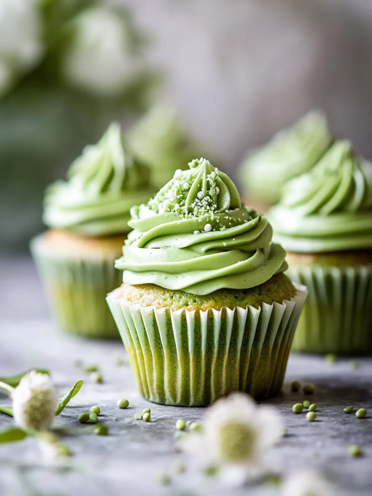 Delicious Matcha Cupcakes with Creamy Buttercream Treat 2 Matcha Cupcakes