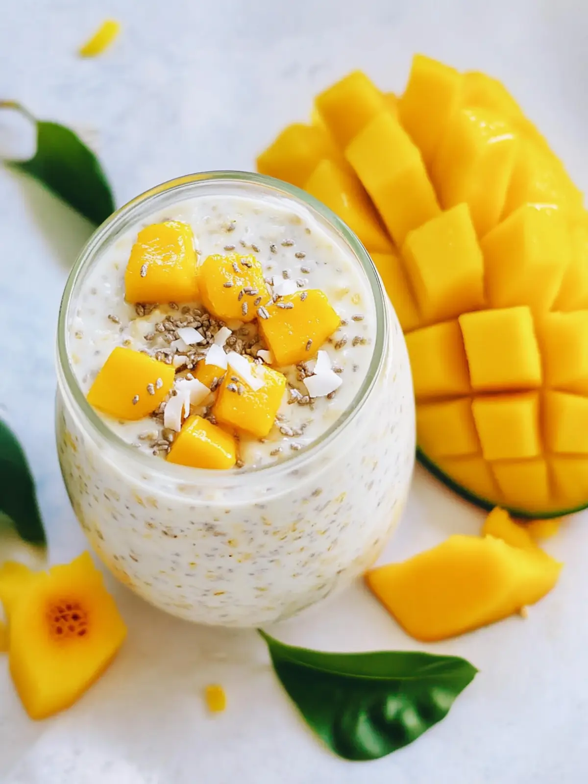 Delicious Mango Coconut Overnight Oats for Energizing Mornings 2 mango coconut overnight oats