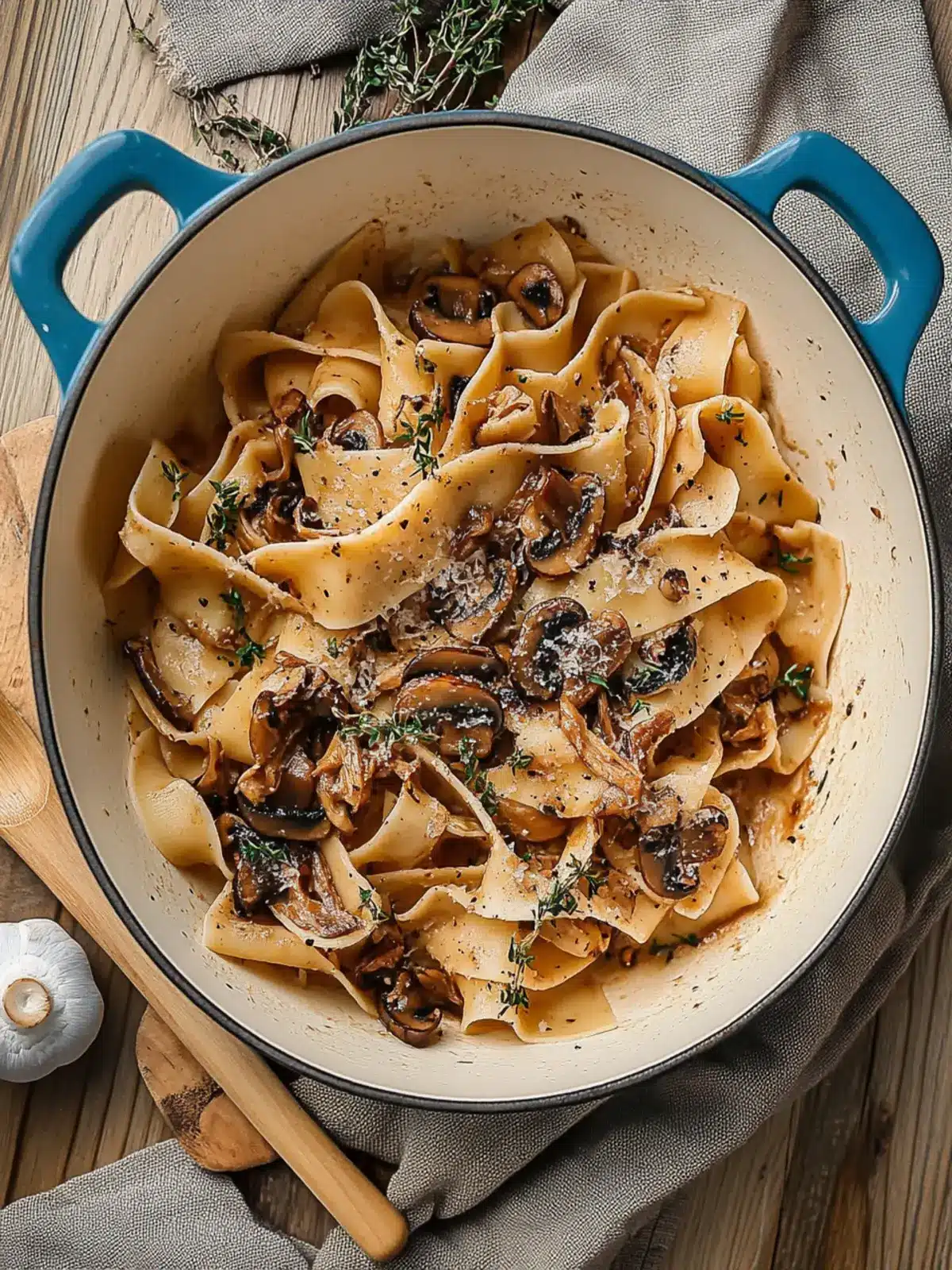 Caramelized Wild Mushroom Pappardelle Pasta for Cozy Nights 2 Caramelized Wild Mushroom Pappardelle pasta