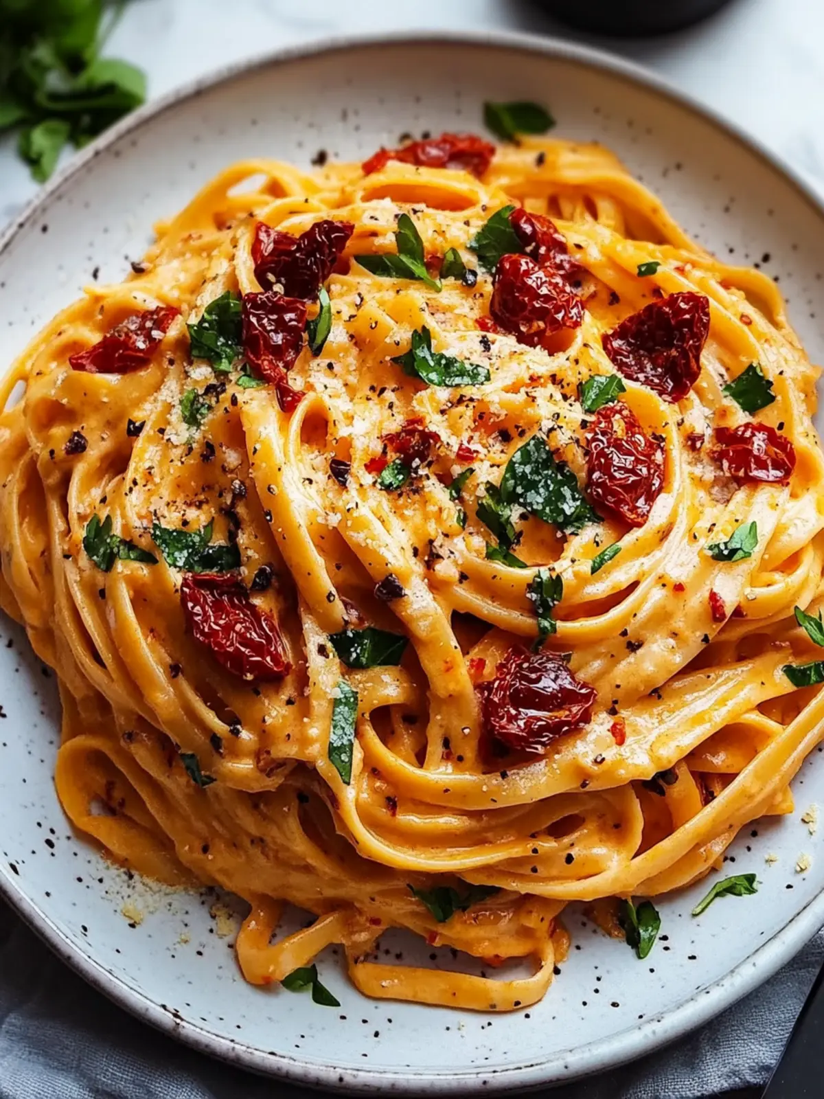 Vegan Creamy Sun Dried Tomato Pasta in Just 25 Minutes 3 Vegan Creamy Sun Dried Tomato Pasta