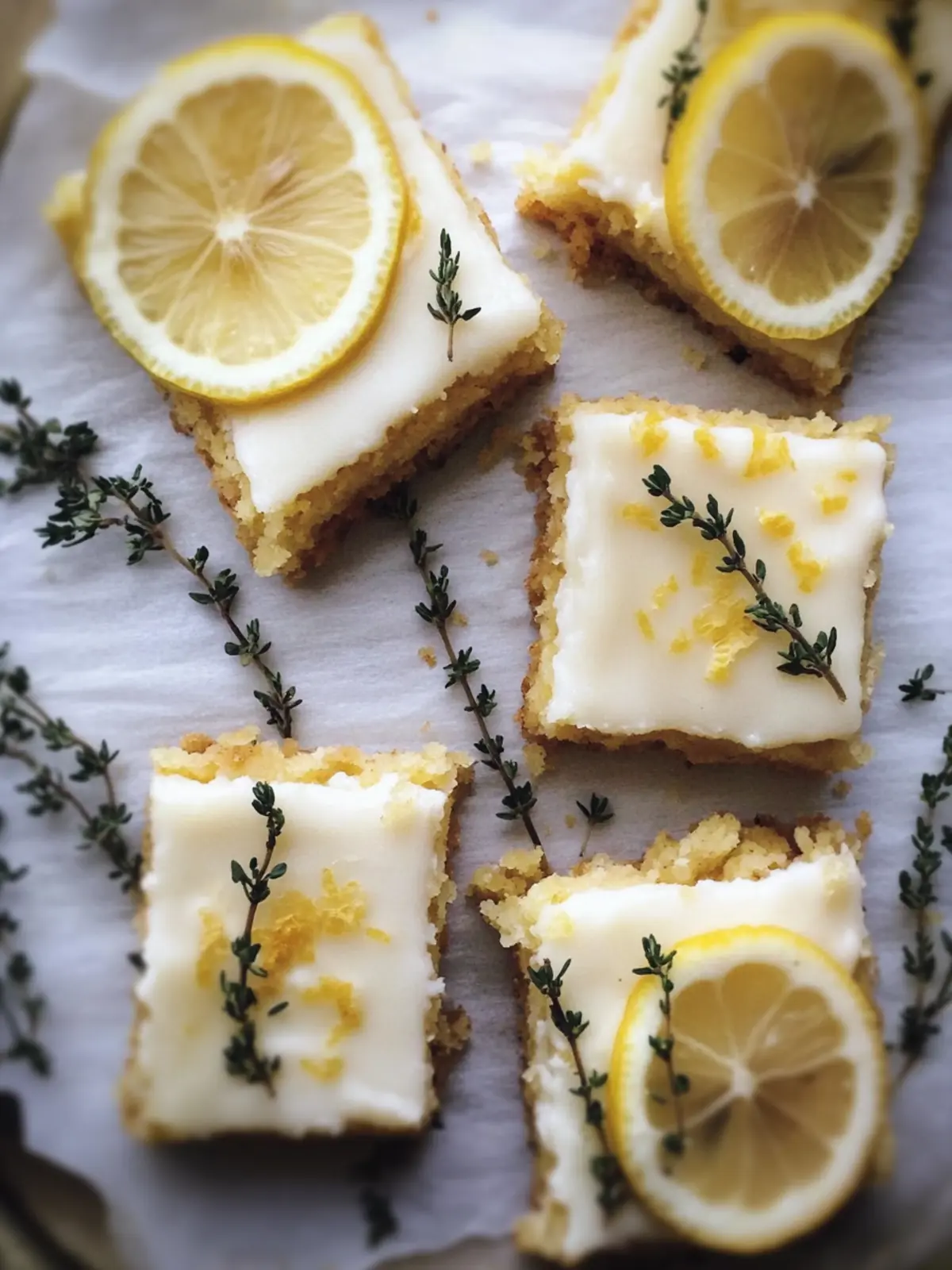 Delicious Lemon Thyme Bars with a Silky Glaze You'll Love 3 Lemon Thyme Bars