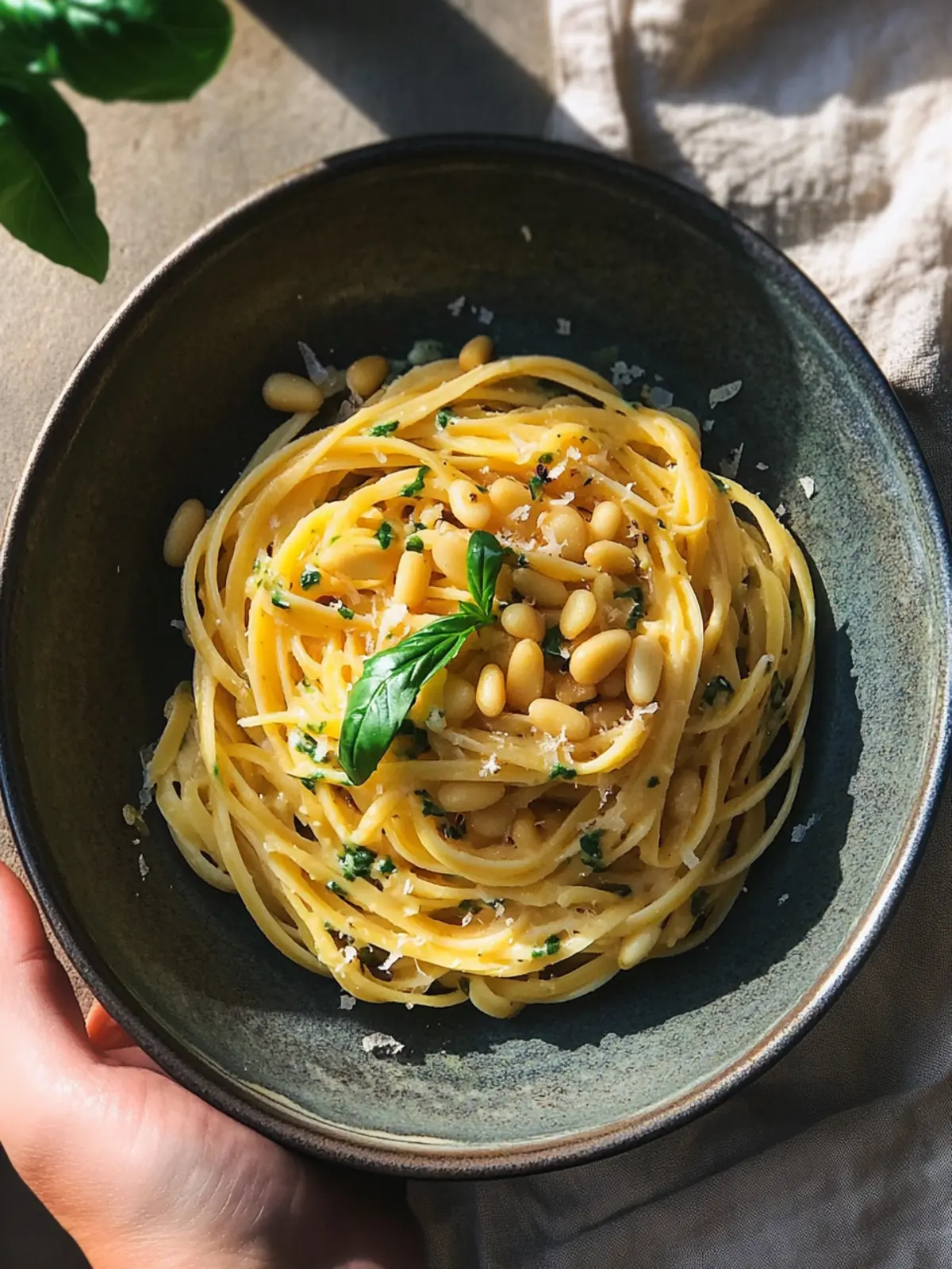 Saffron, Garlic, and Pine Nut Pasta for a Cozy Night In 2 Saffron, Garlic, and Pine Nut Pasta