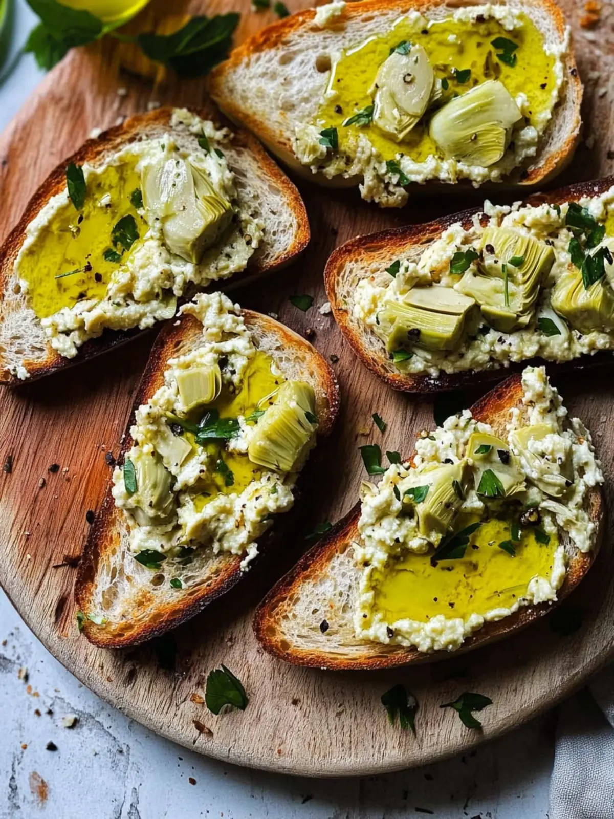 Irresistible Warm Artichoke Bruschetta for Every Gathering 4 Warm Artichoke Bruschetta