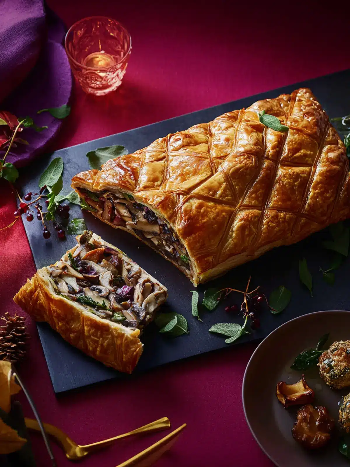 Mushroom & Chestnut Wellington: A Cozy, Gourmet Delight 5 Mushroom & chestnut Wellington