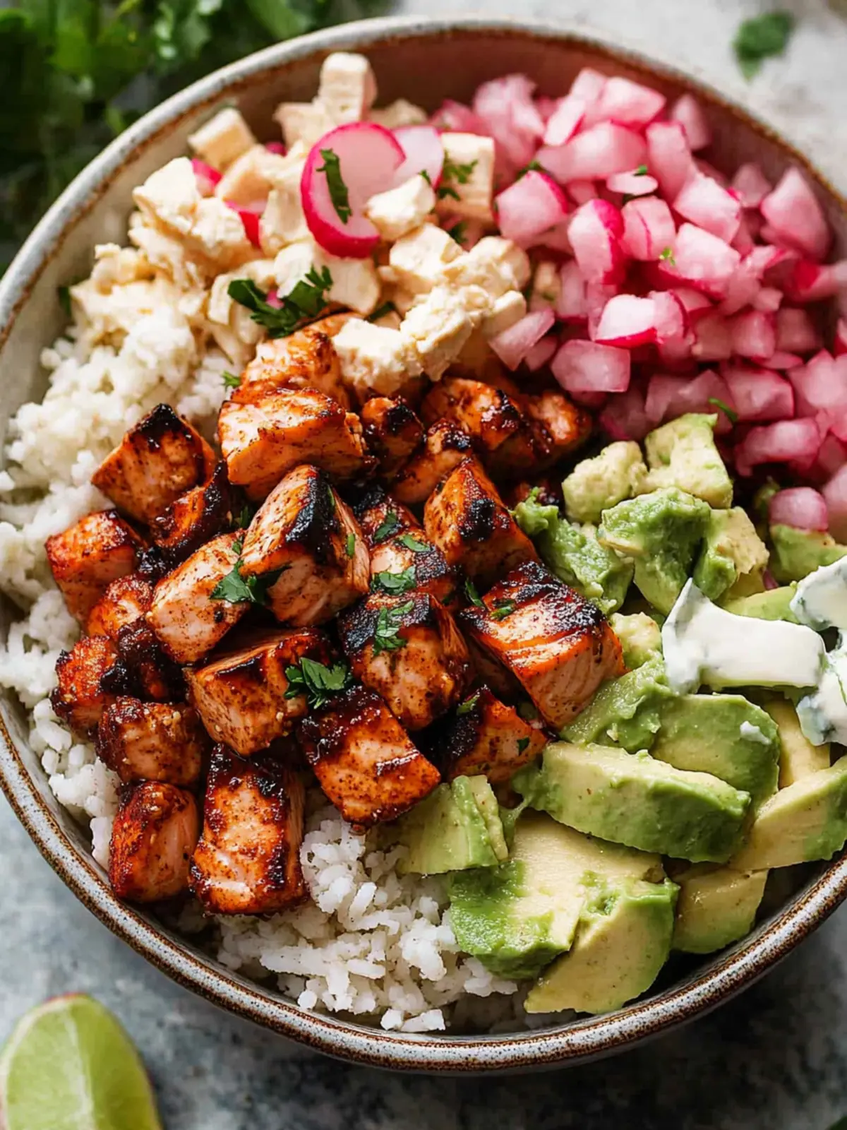 Chili Lime Salmon Taco Bowls for Flavorful Healthy Nights 4 Salmon Taco Bowls