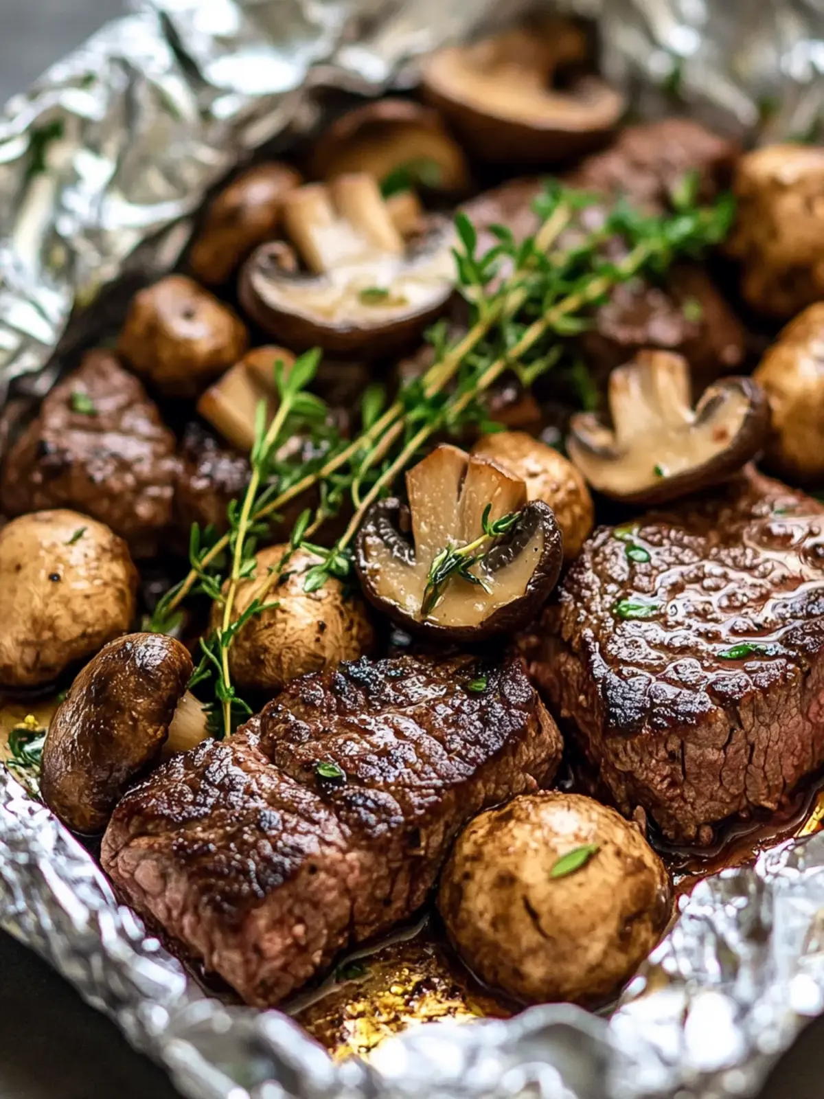 Savor Steak and Mushroom Foil Packs for Ultimate Flavor Fun 2 Steak and Mushroom Foil Packs