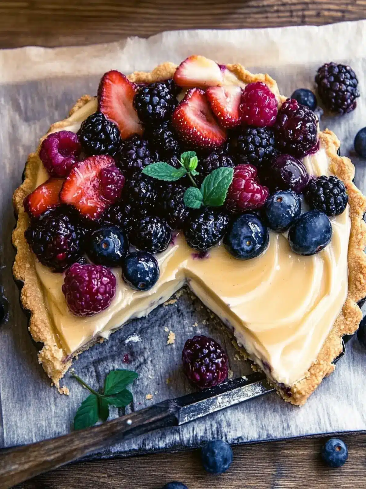 No Bake Mixed Berry Custard Tart That Will Wow Everyone 2 No Bake Mixed Berry Custard Tart