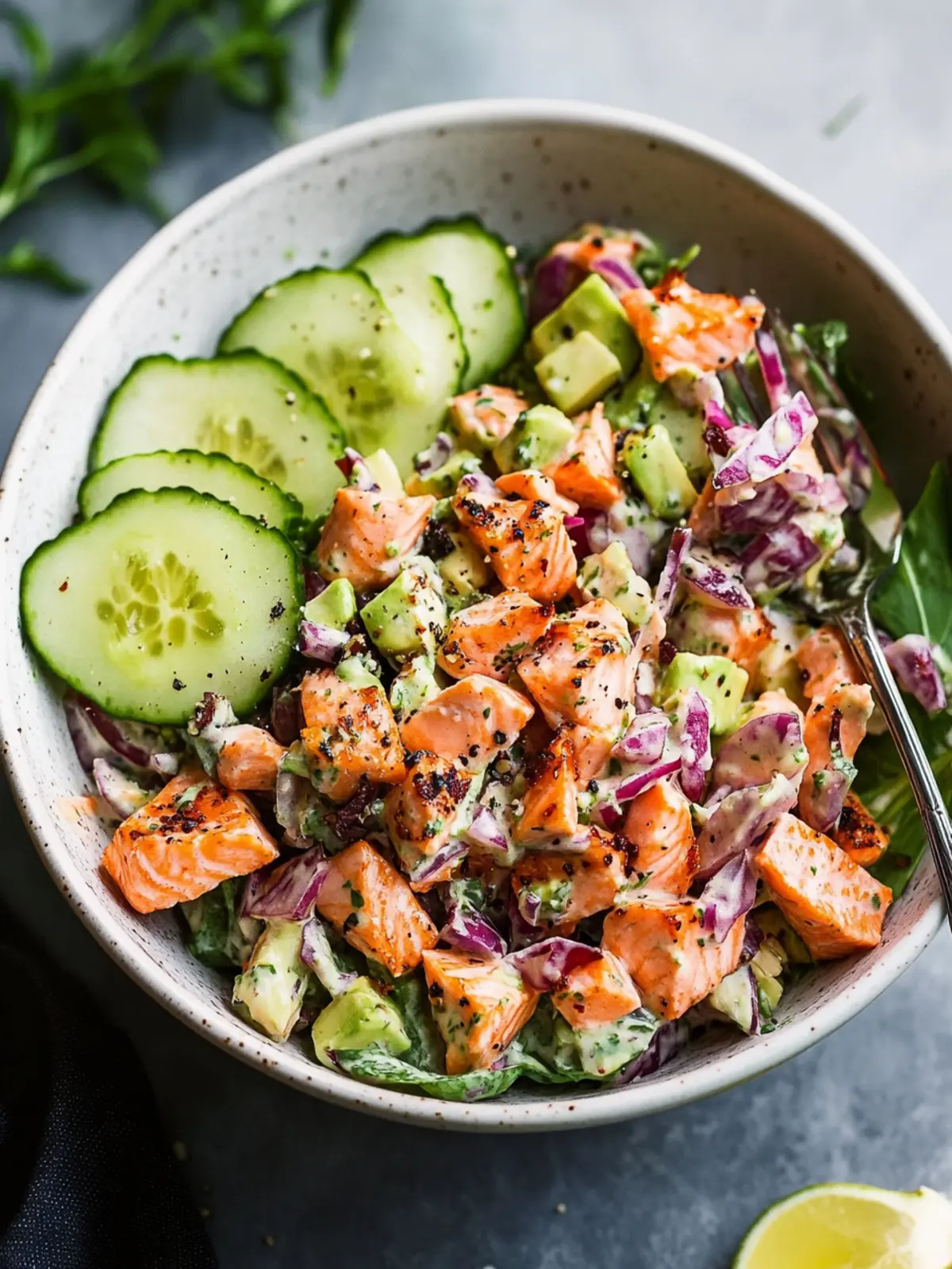 Zesty Salmon Salad with Creamy Lemon Dressing Delight 2 Salmon Salad