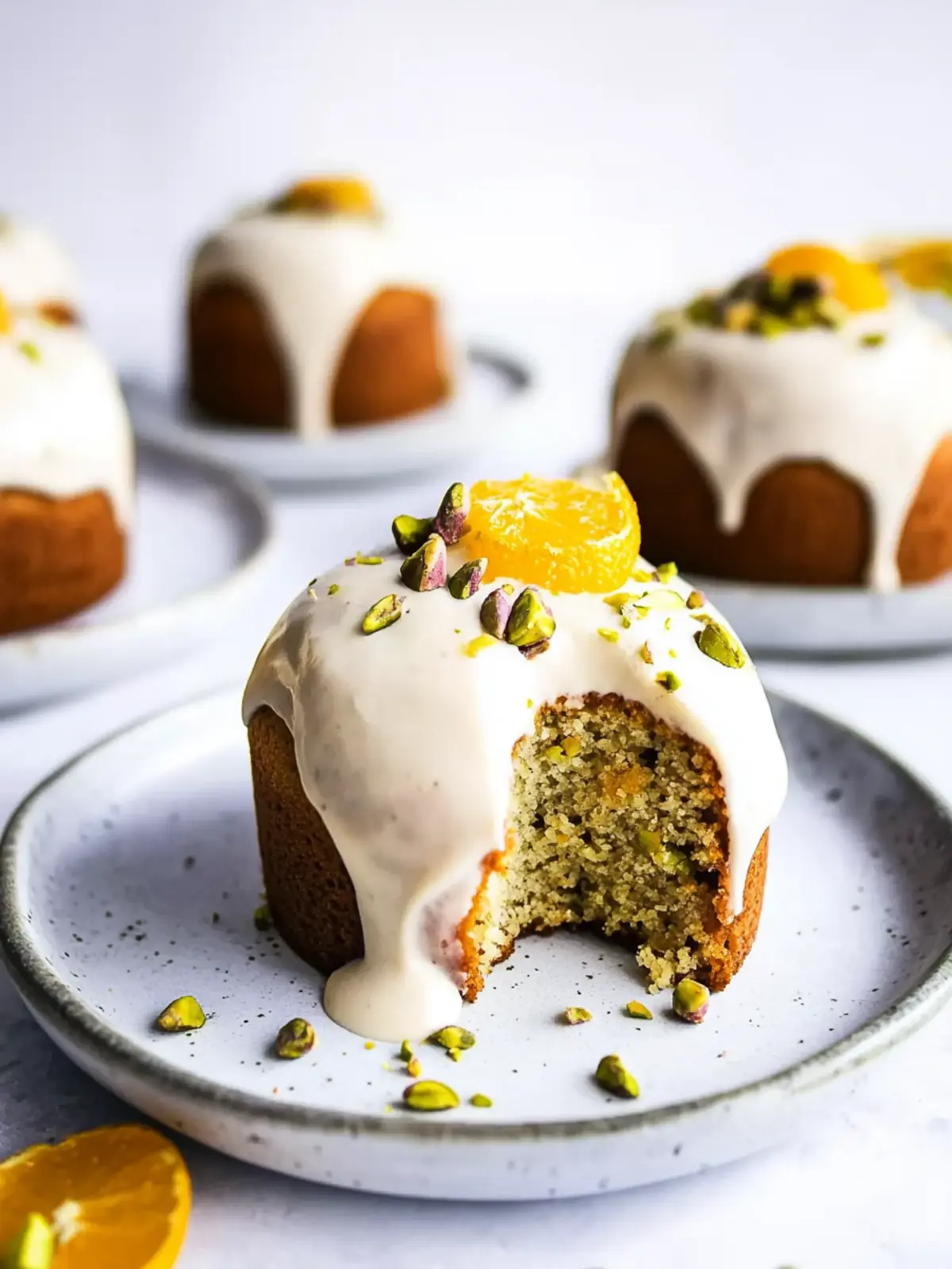 Vegan Orange and Pistachio Muffins for Your Sweet Escape 2 Vegan Orange and Pistachio cakes