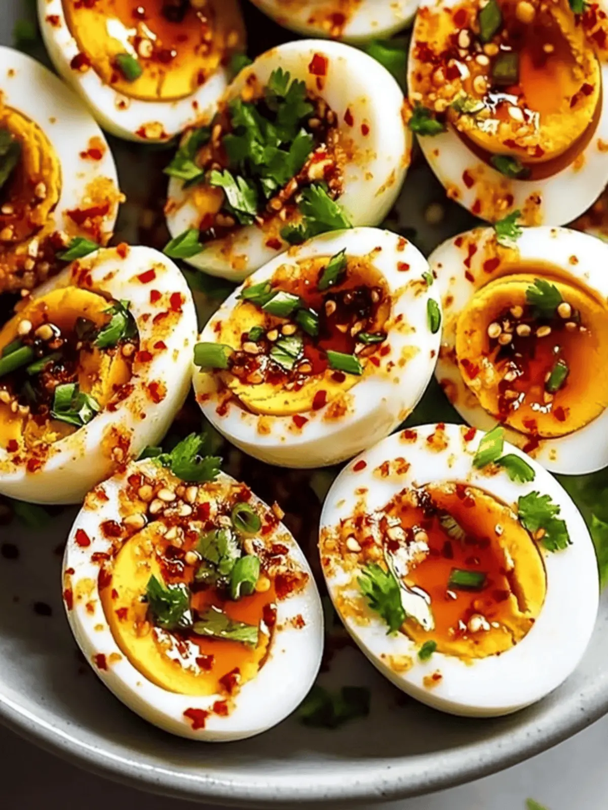 Spicy Chili Garlic Deviled Eggs with a Zingy Twist 4 Spicy Chili Garlic Deviled Eggs