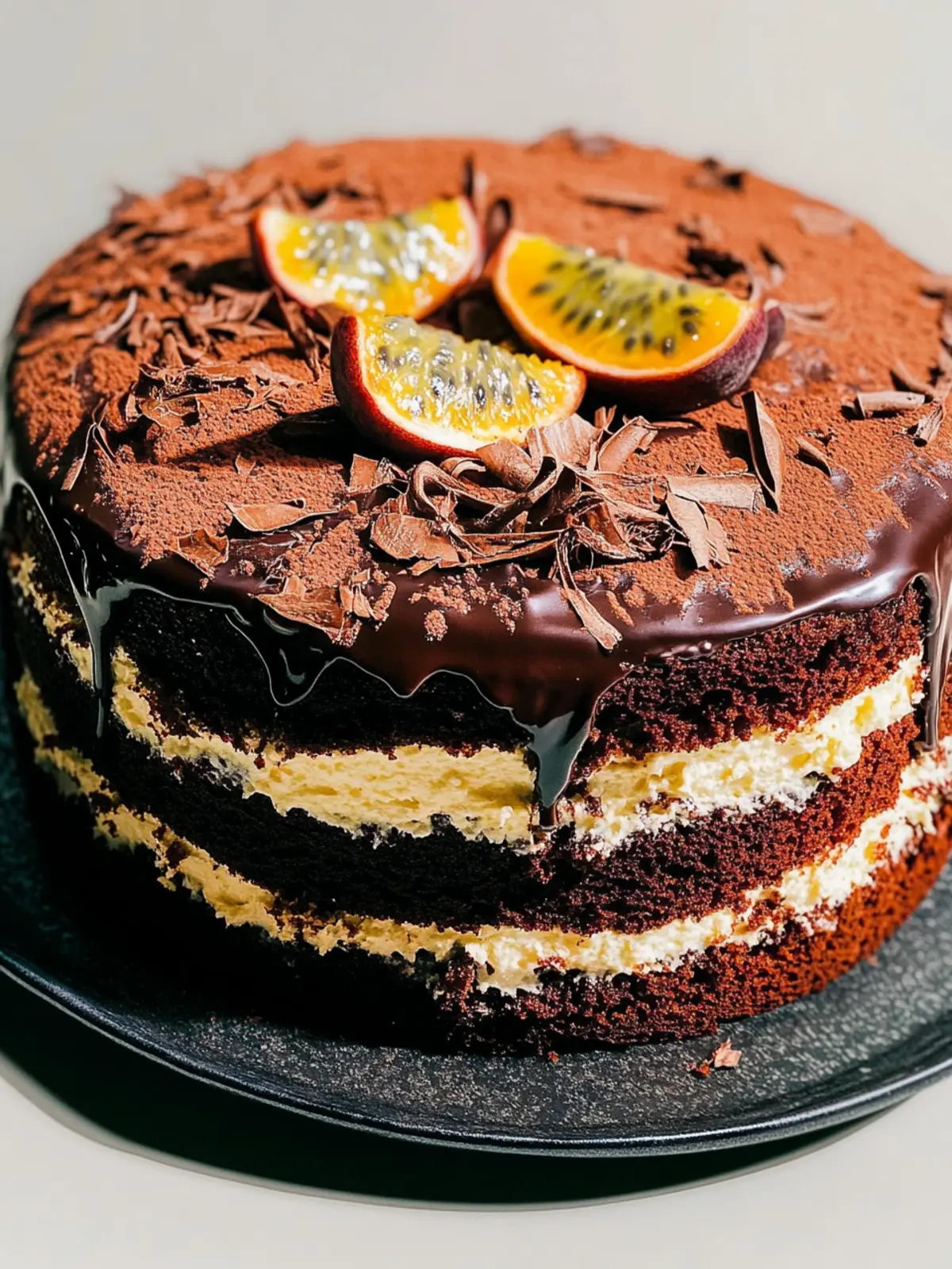 Irresistible Chocolate & Passionfruit Layer Cake Recipe Delight 4 Chocolate & Passionfruit Layer Cake