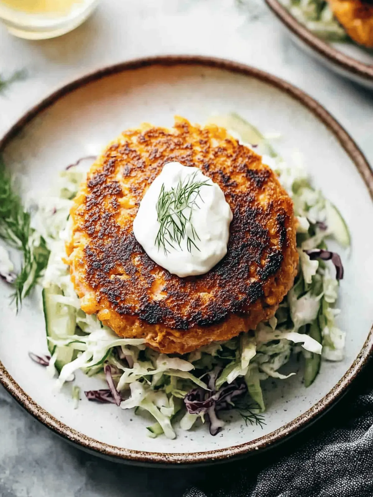 Irresistibly Yummy Salmon Burgers with Crunchy Slaw Surprise 2 Yummy Salmon Burgers with Slaw