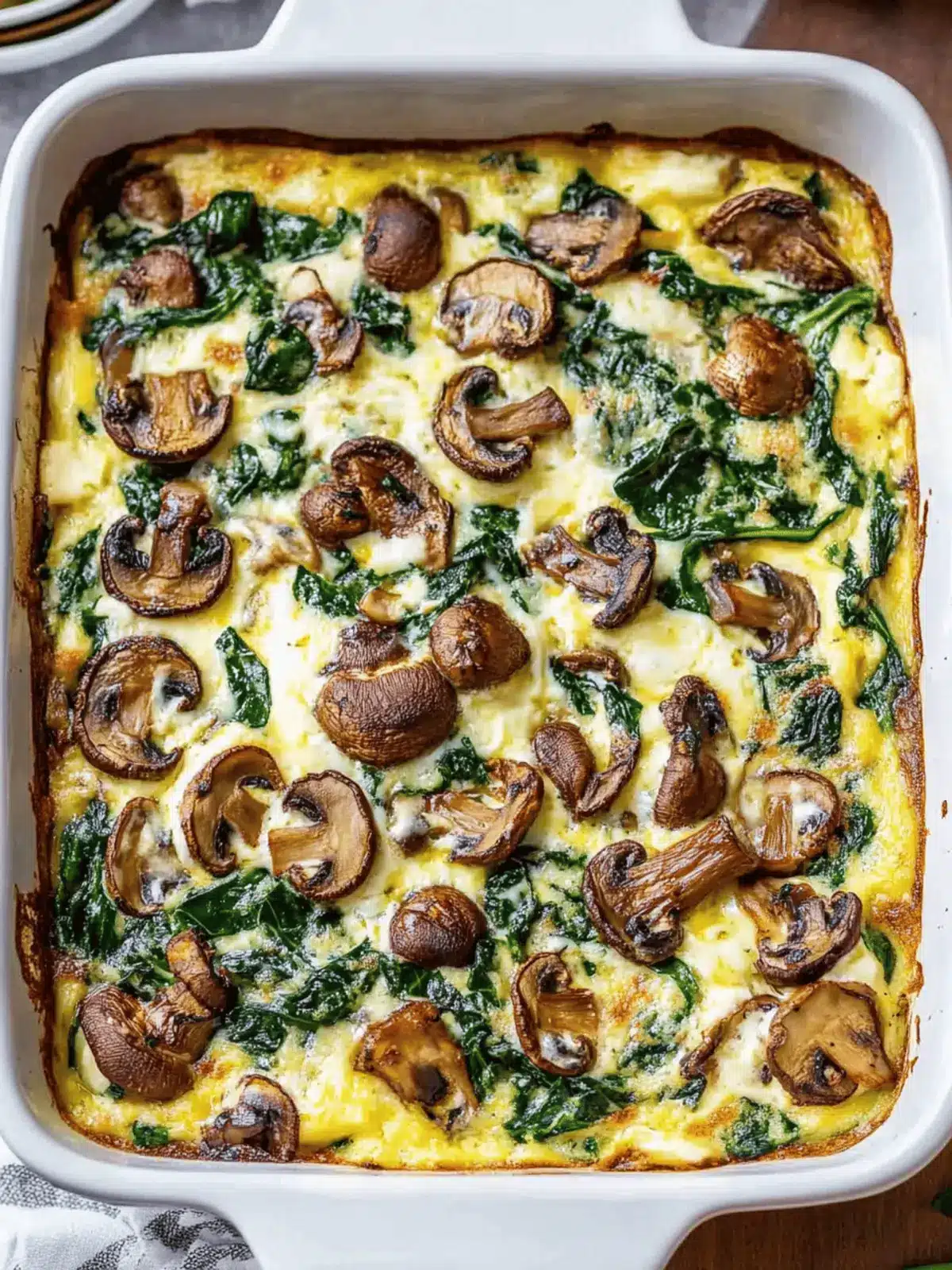 Savory Spinach Mushroom Breakfast Casserole You ll Crave 4 Spinach Mushroom Breakfast Casserole