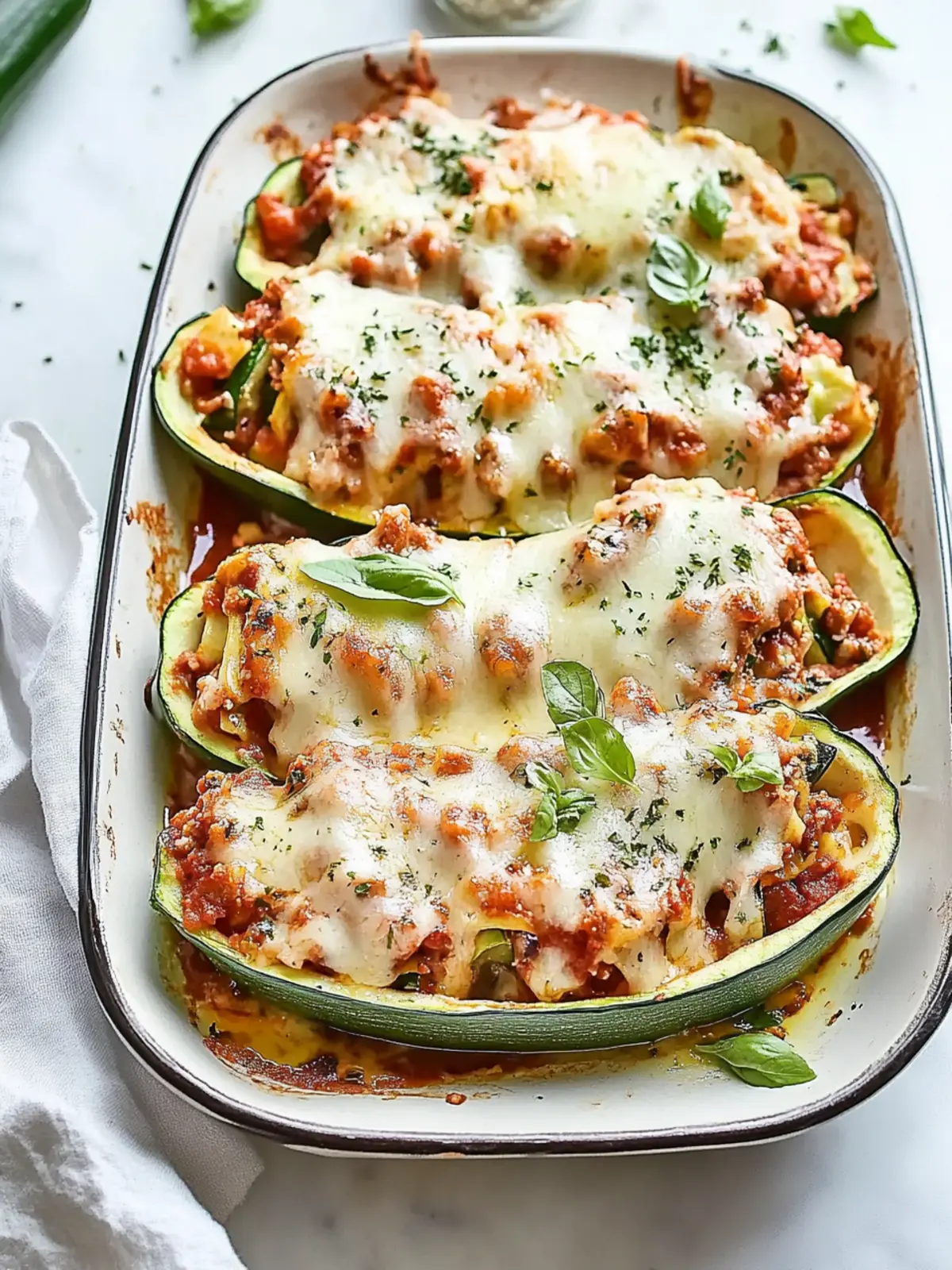 Savory Lasagna Stuffed Zucchini Boats You ll Crave Daily 3 Lasagna Stuffed Zucchini Boats