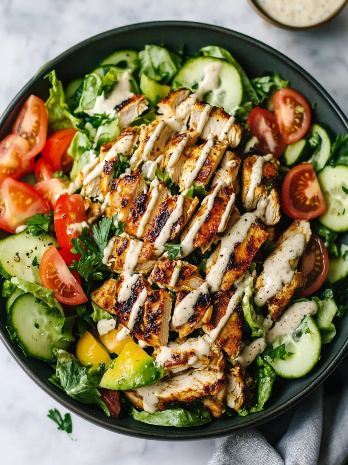 Mouthwatering Chicken Shawarma Salad with Tahini Dressing Delight 4 Chicken Shawarma Salad with Tahini Dressing