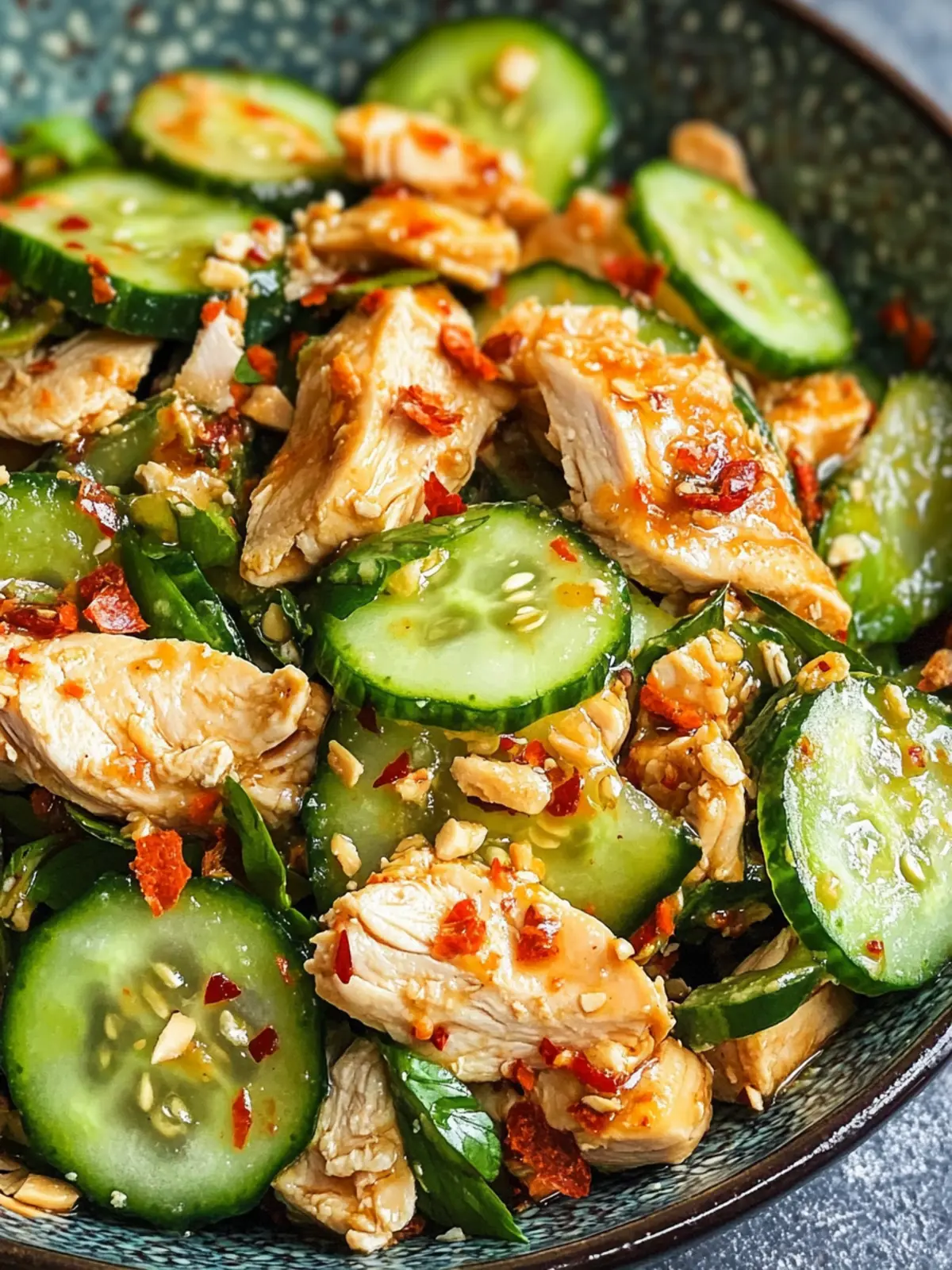 Zesty Thai Cucumber Salad with Chicken You ll Crave Daily 4 Thai Cucumber Salad with Chicken