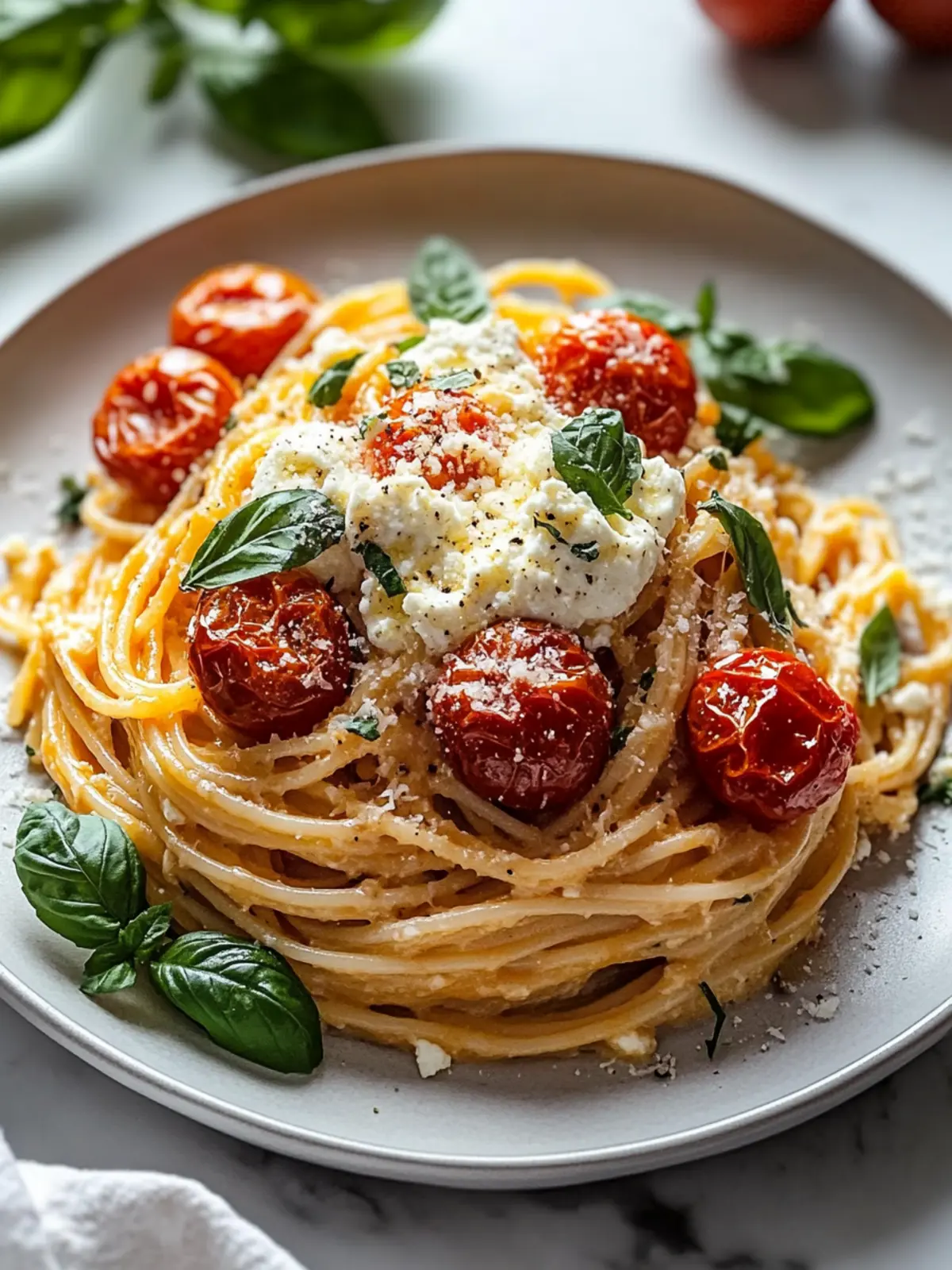 Savory Roasted Tomato and Garlic Ricotta Pasta for Cozy Nights 2 Roasted Tomato and Garlic Ricotta Pasta