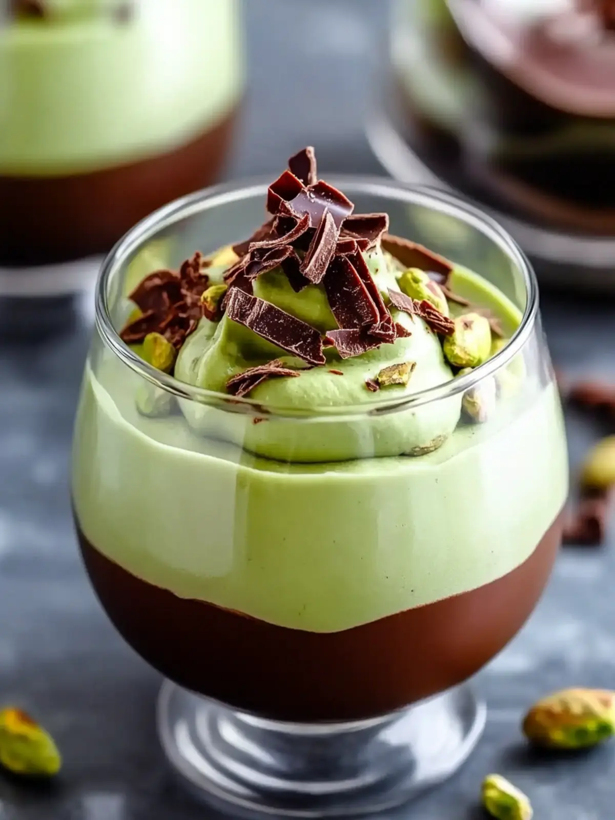 Luxurious Pistachio Mousse with Chocolate Ganache Delight 2 Pistachio Mousse with Chocolate Ganache