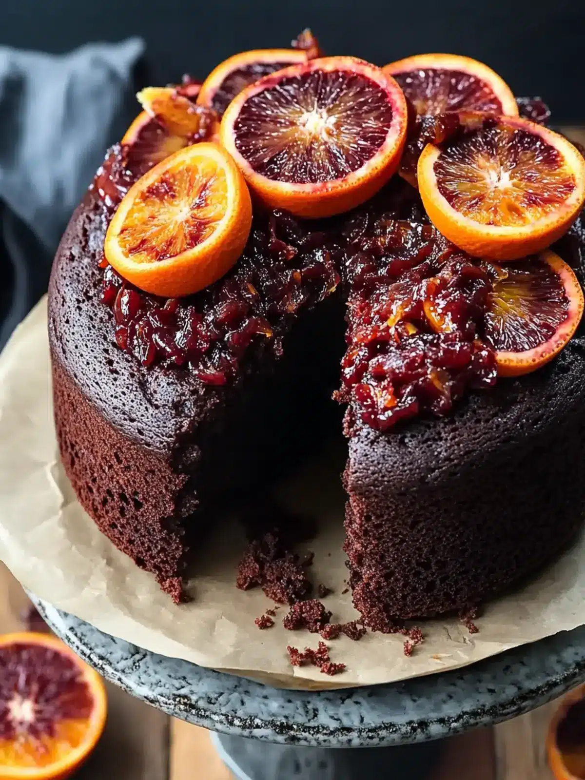 Indulge in French Dark Chocolate Blood Orange Cake Delight 4 French Dark Chocolate Blood Orange Cake