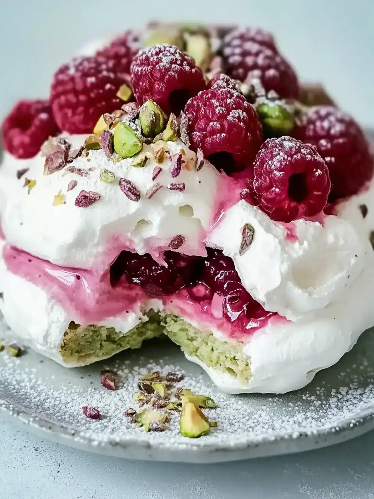 Pistachio & Raspberry Meringue Nests for Effortless Elegance 4 Pistachio & Raspberry Meringue Nests