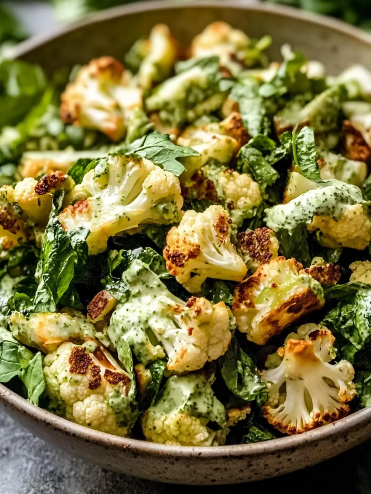 Roasted Cauliflower Green Goddess Salad You ll Crave Daily 3 Roasted Cauliflower Green Goddess Salad