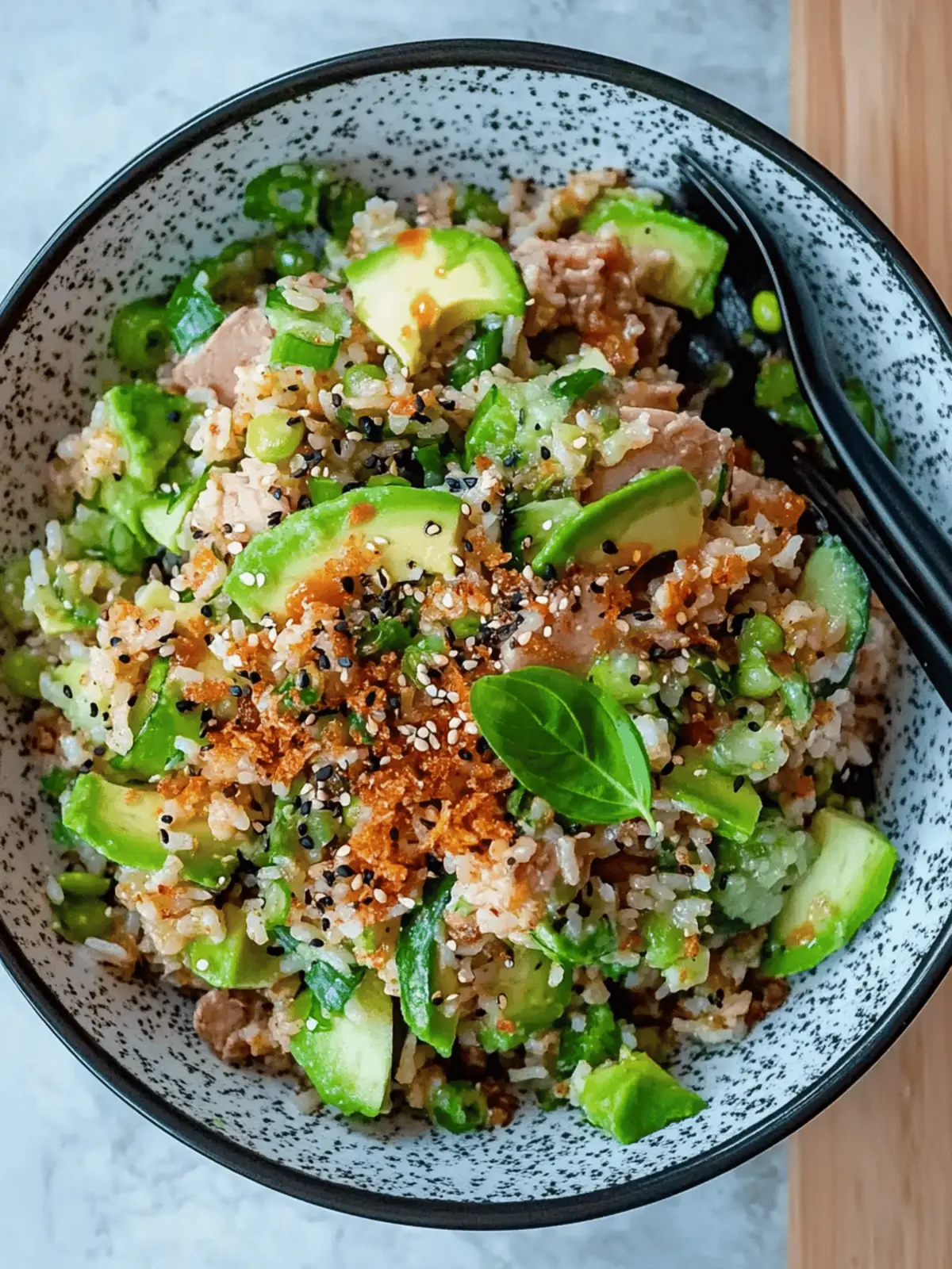Tuna Avocado Crispy Rice Salad That's Perfect for Any Day 2 Tuna Avocado Crispy Rice Salad