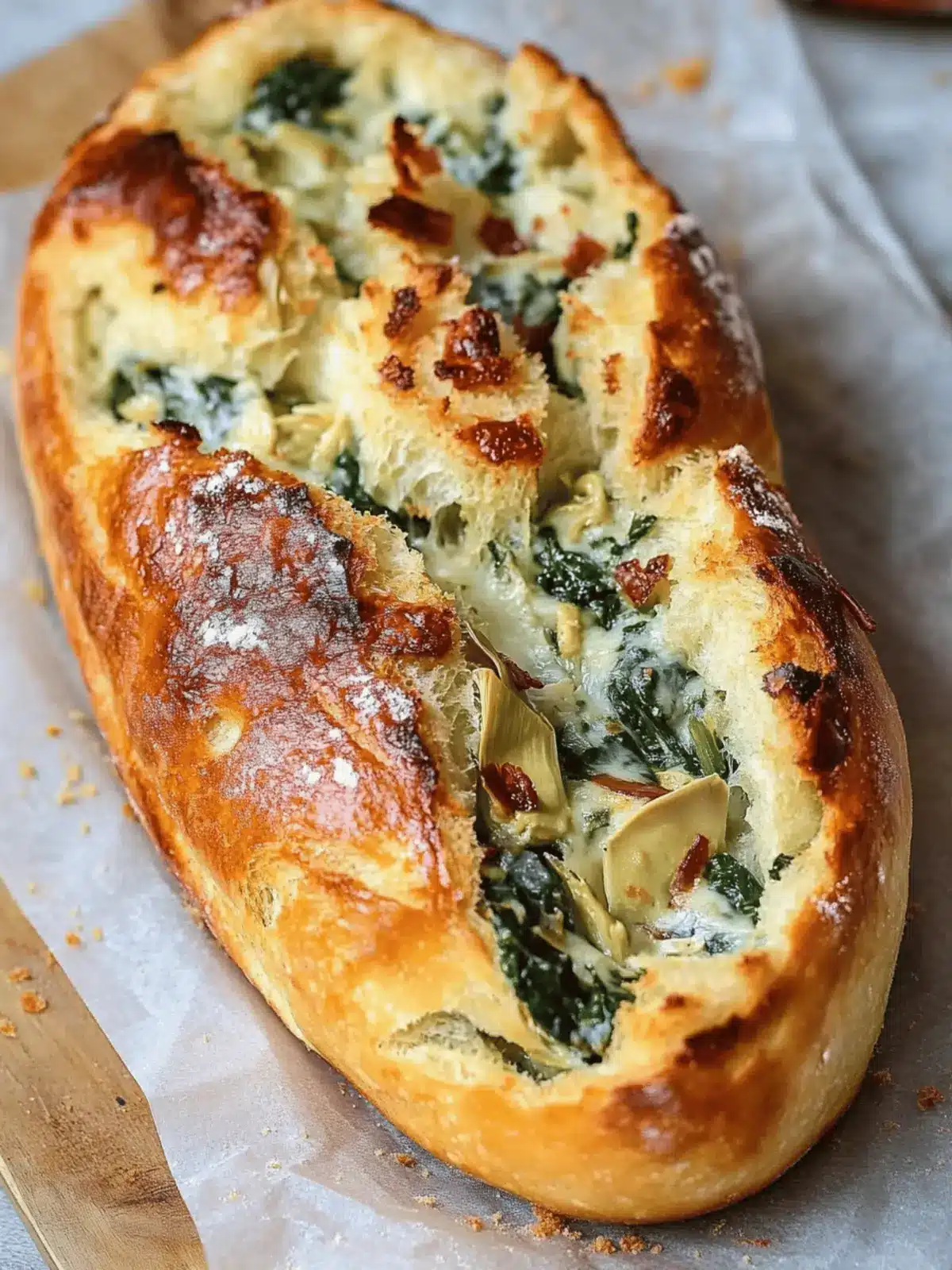 Delicious Spinach and Artichoke Stuffed Bread Recipe Bliss 4 Spinach and Artichoke Stuffed Bread