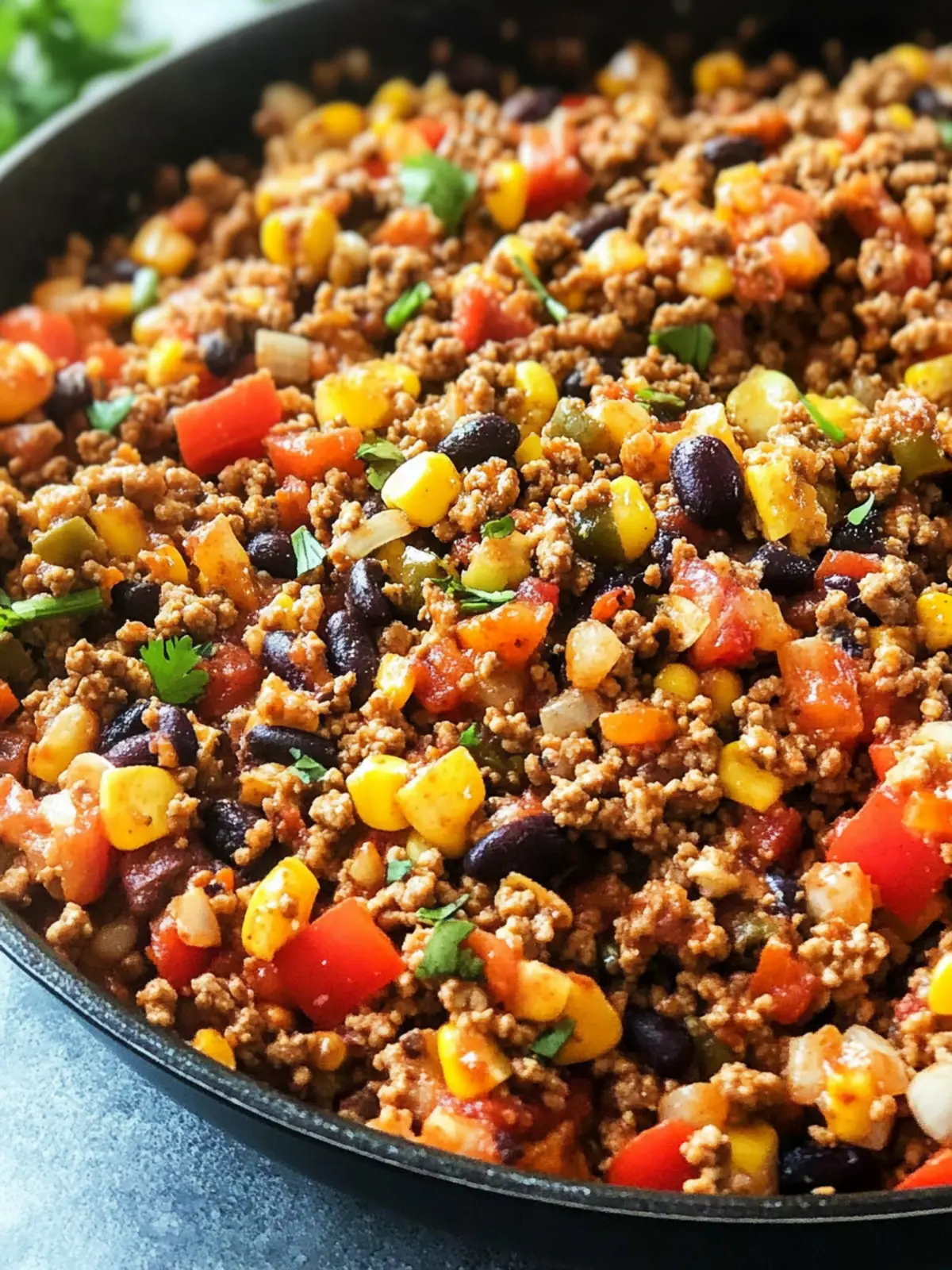 Savory Ground Beef Dinner Skillet with Quinoa and Beans 4 Ground Beef Dinner Skillet