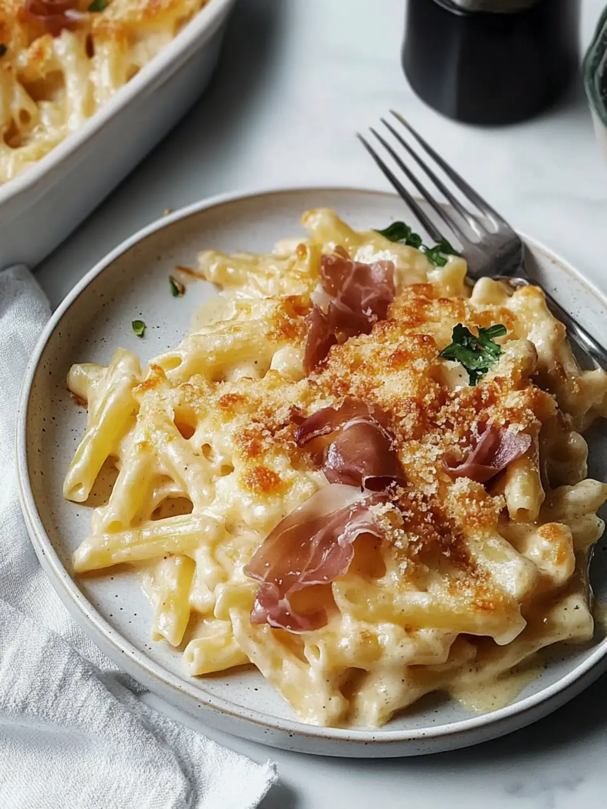 Creamy Baked Pasta with Gruyère and Prosciutto Bliss 4 Creamy Baked Pasta with Gruyère and Prosciutto