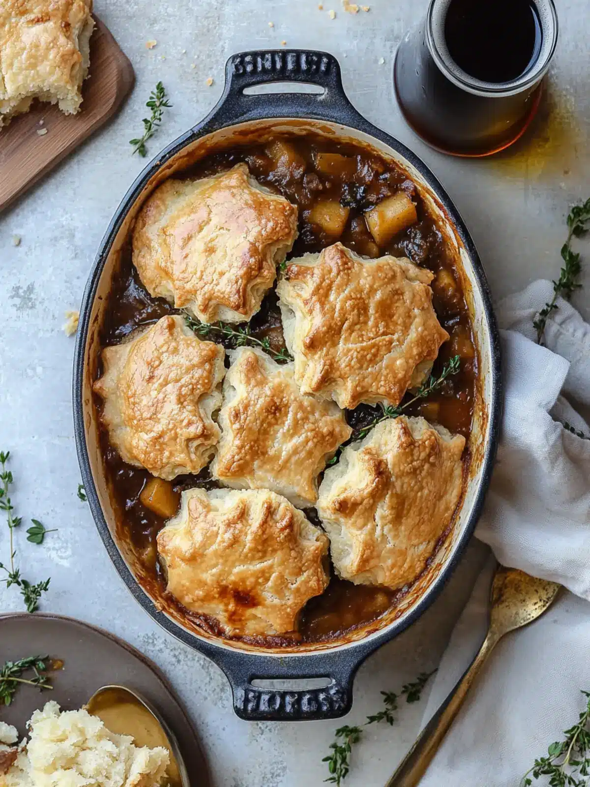 Decadent Guinness Pot Pie with Beer Bread Biscuits Bliss 4 Guinness Pot Pie with Beer Bread Biscuits