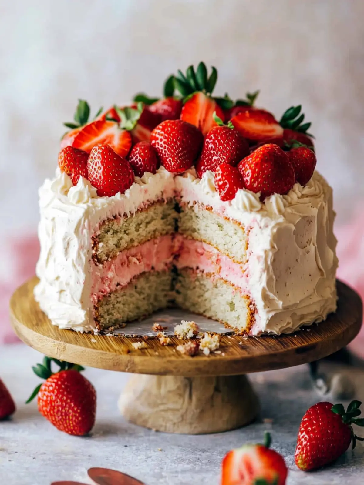 Delicious Fresh Strawberry Cake for Sweet Summer Celebrations 2 Fresh Strawberry Cake