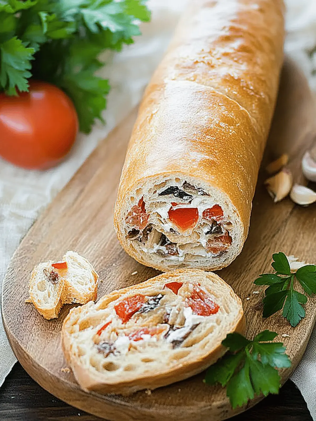 Mouthwatering Stuffed Baguette: A Flavorful Homemade Delight 2 Stuffed Baguette