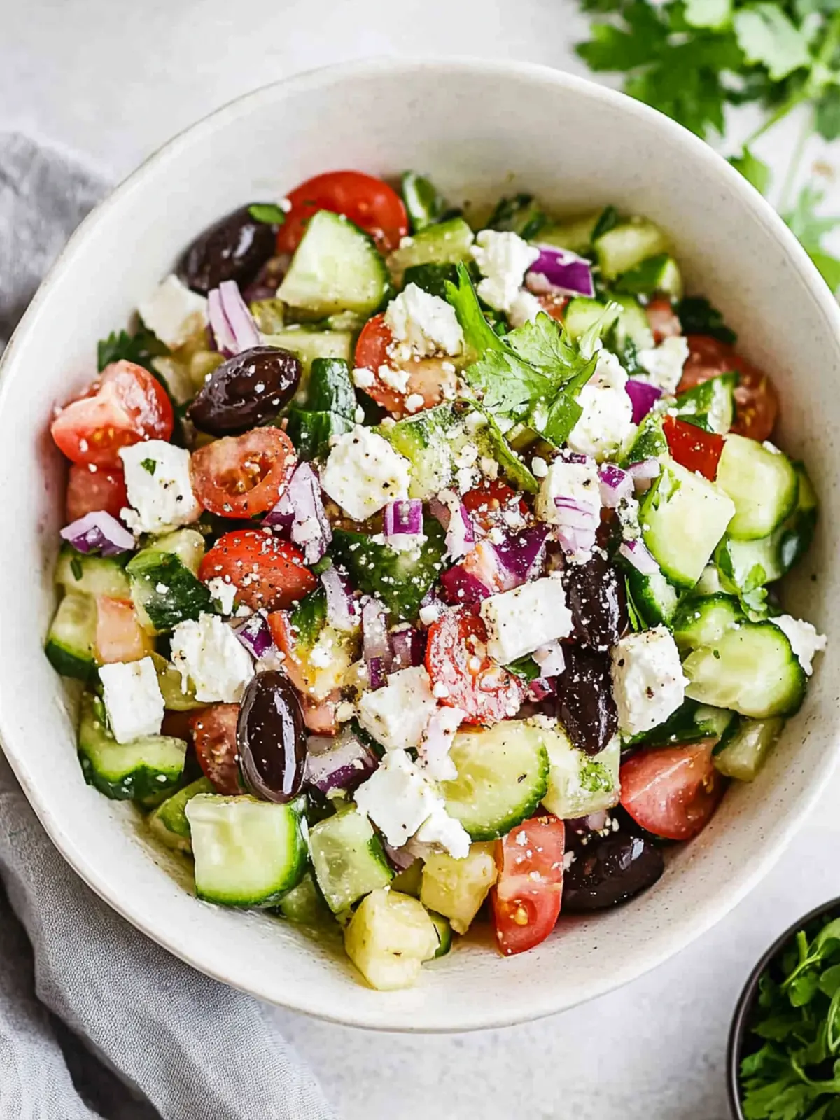 Savory Greek Salad with Zesty Herby Dressing You ll Love 4 Greek Salad