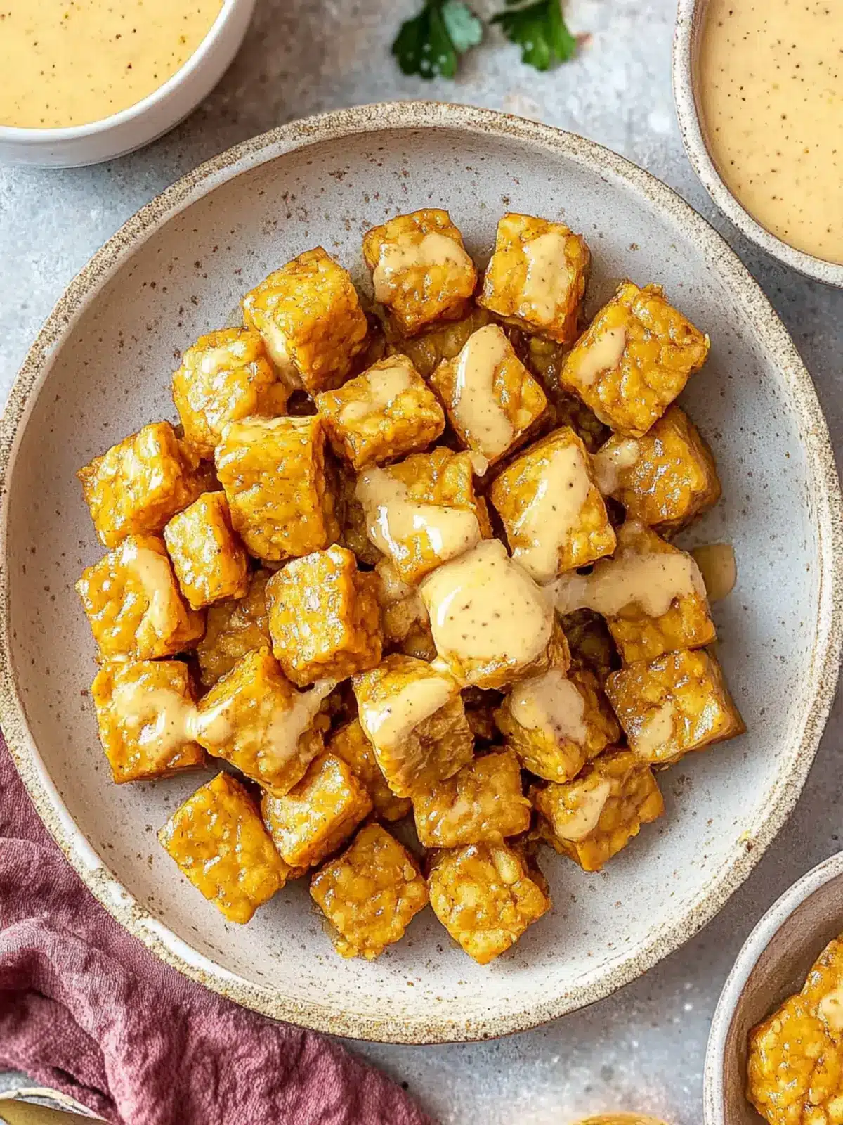 Savory Vegan Honey Mustard Tempeh for Quick Dinner Wins 3 Vegan Honey Mustard Tempeh