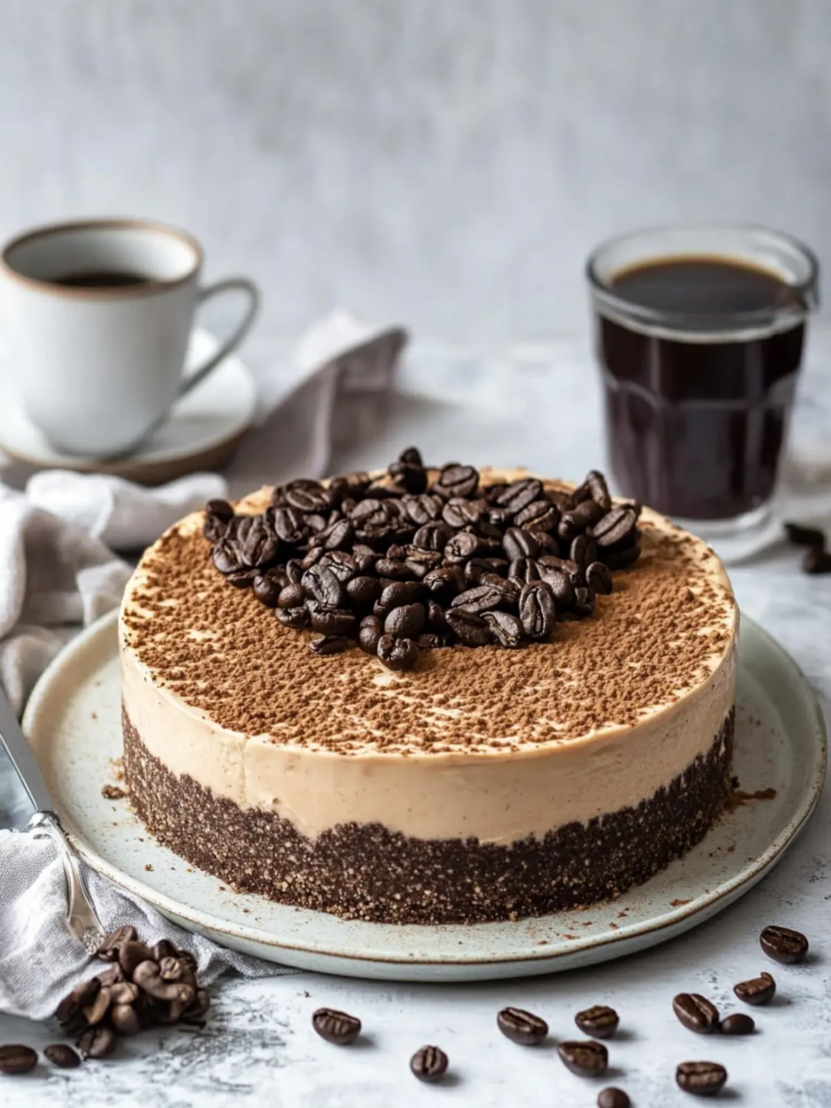 Irresistible Coffee Cheesecake with Decadent Chocolate Ganache 4 Coffee Cheesecake