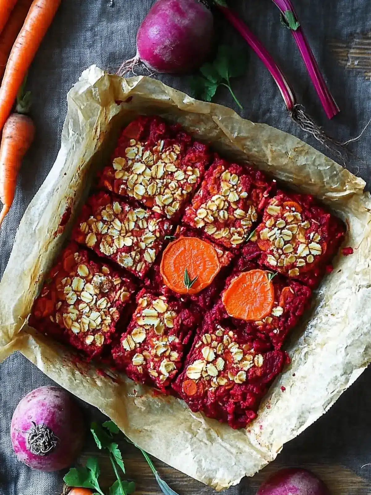 Savory Beetroot, Carrot and Oat Bake for Wholesome Comfort 2 Savory Beetroot, Carrot and Oat Bake