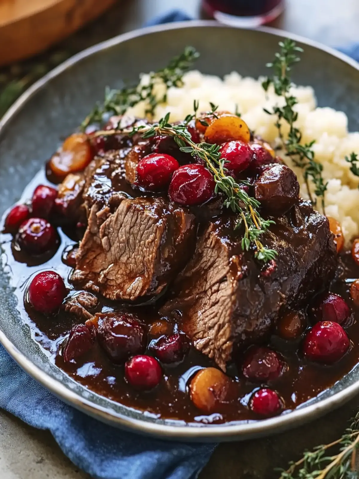 Low-Braised Balsamic Cranberry Beef for Cozy Nights 3 Low-Braised Balsamic Cranberry Beef
