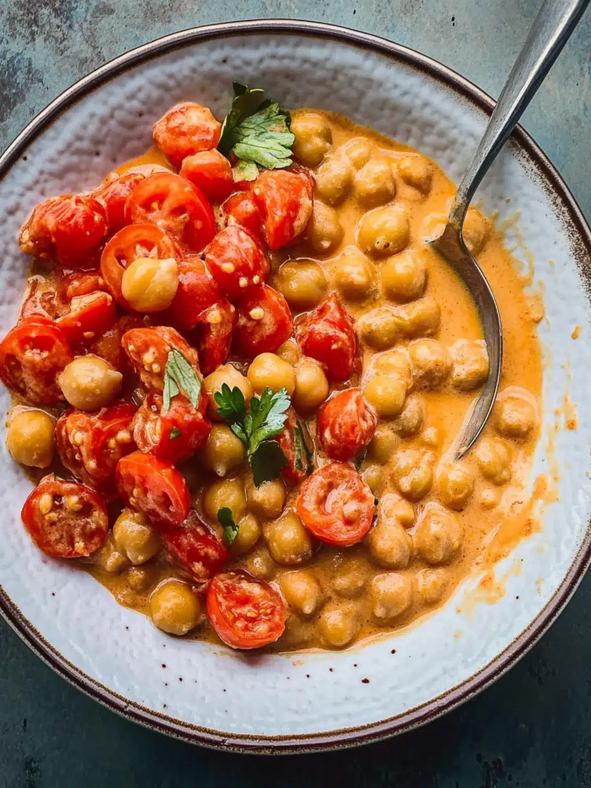 Tomato Gochujang Cream Chickpeas for Cozy Comfort Food 3 Tomato + Gochujang Cream Chickpeas