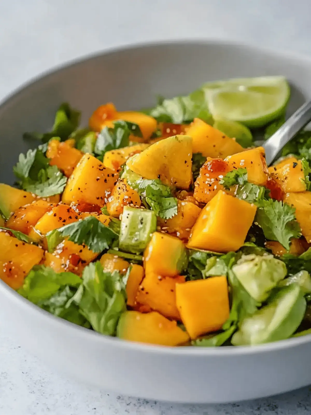 Mango Salad with Sweet Chilli Lime Dressing for Vibrant You 3 Mango Salad with Sweet Chilli Lime Dressing
