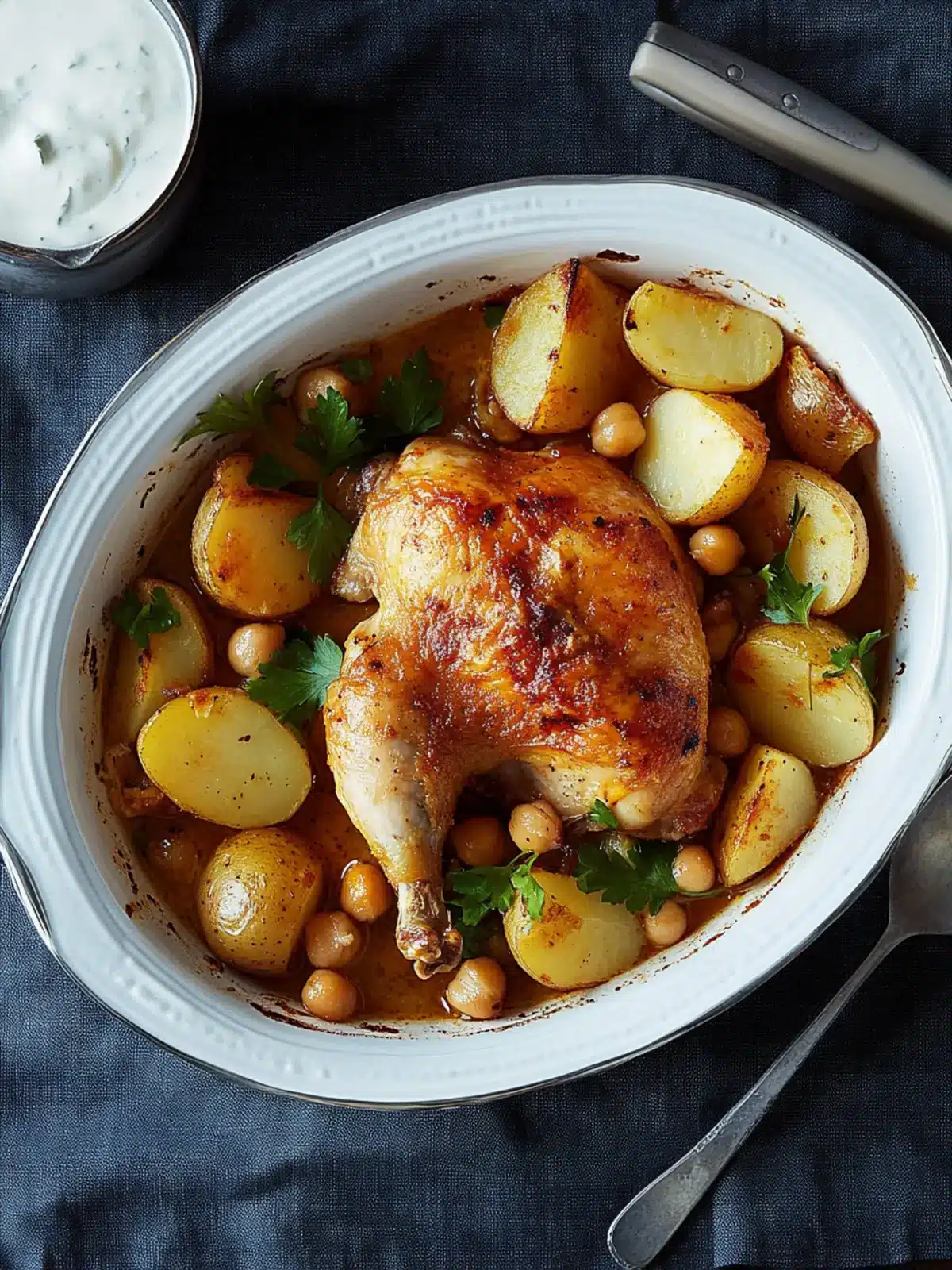 Savor Roasted Chicken With Potatoes & Chickpeas Tonight 3 Roasted Chicken With Potatoes & Chickpeas